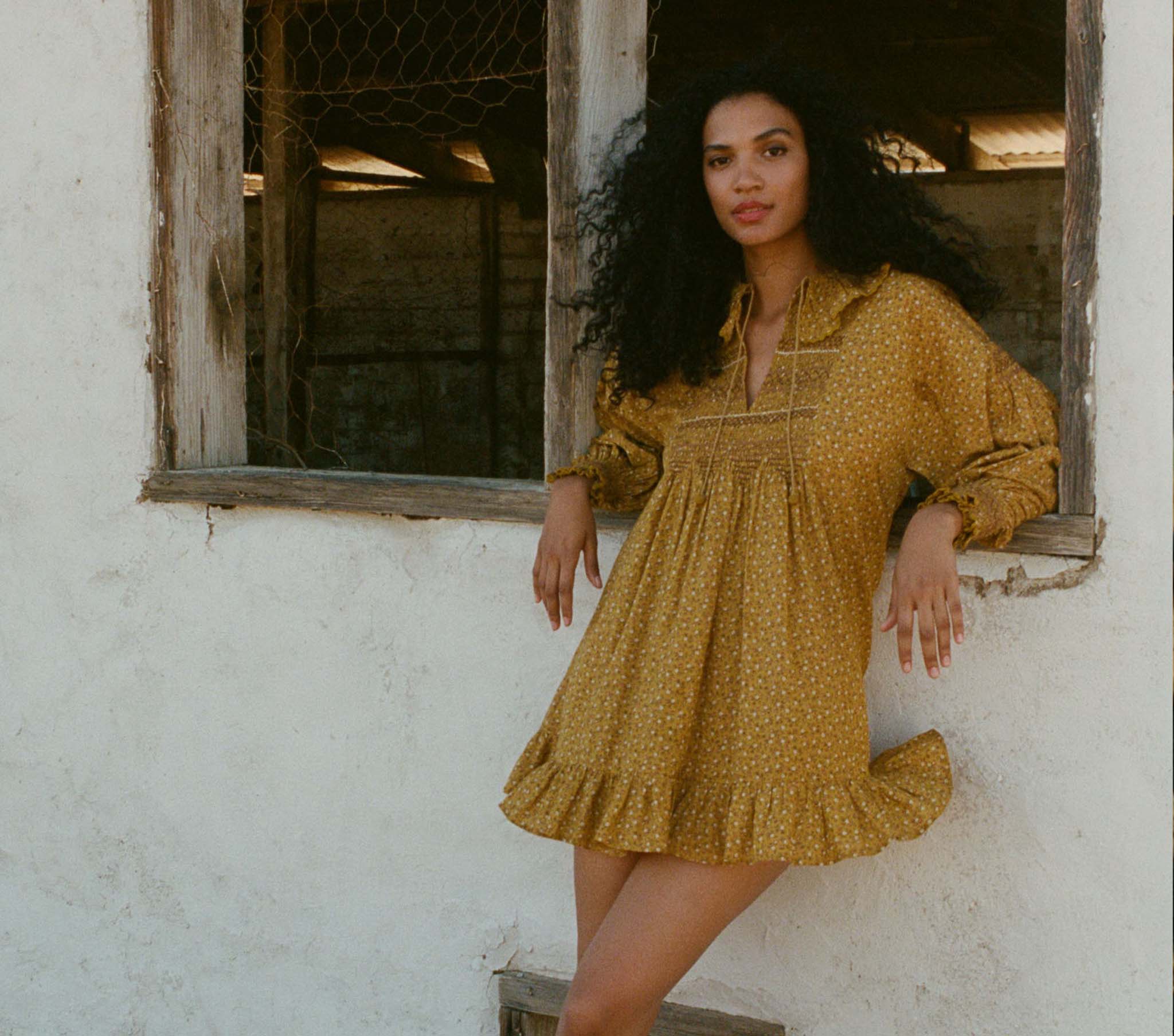 HMD -- CORDELIA DRESS -- SUNSOAKED FOOTHILLS FLORAL