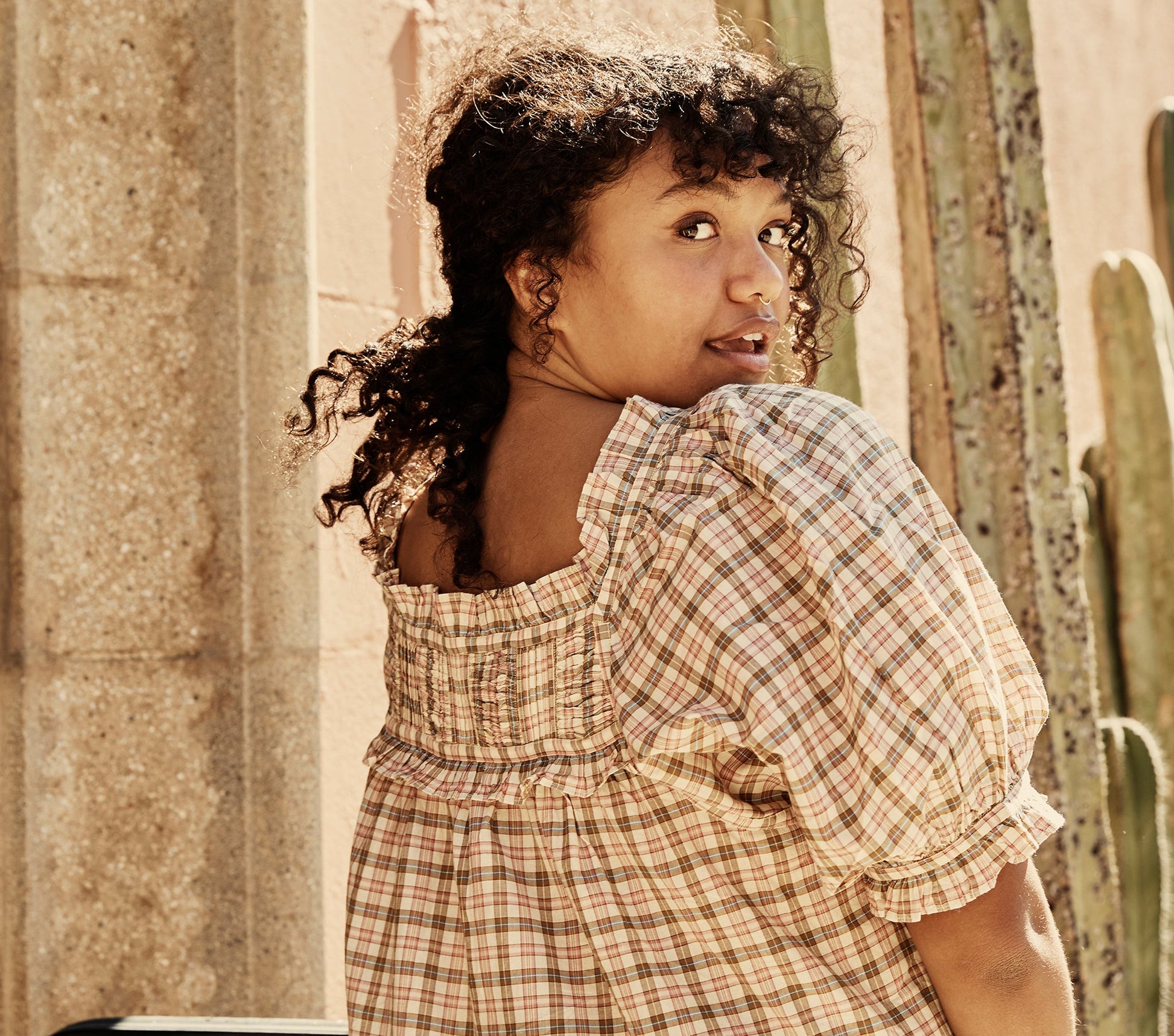 HMD -- CADIZ DRESS -- THE AUSTEN PLAID view 3
