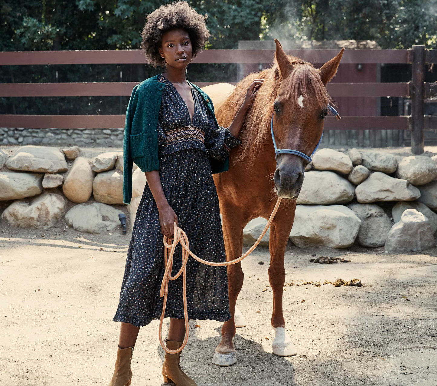 HMD -- RISETTE CARDIGAN SWEATER -- FOREST GREEN