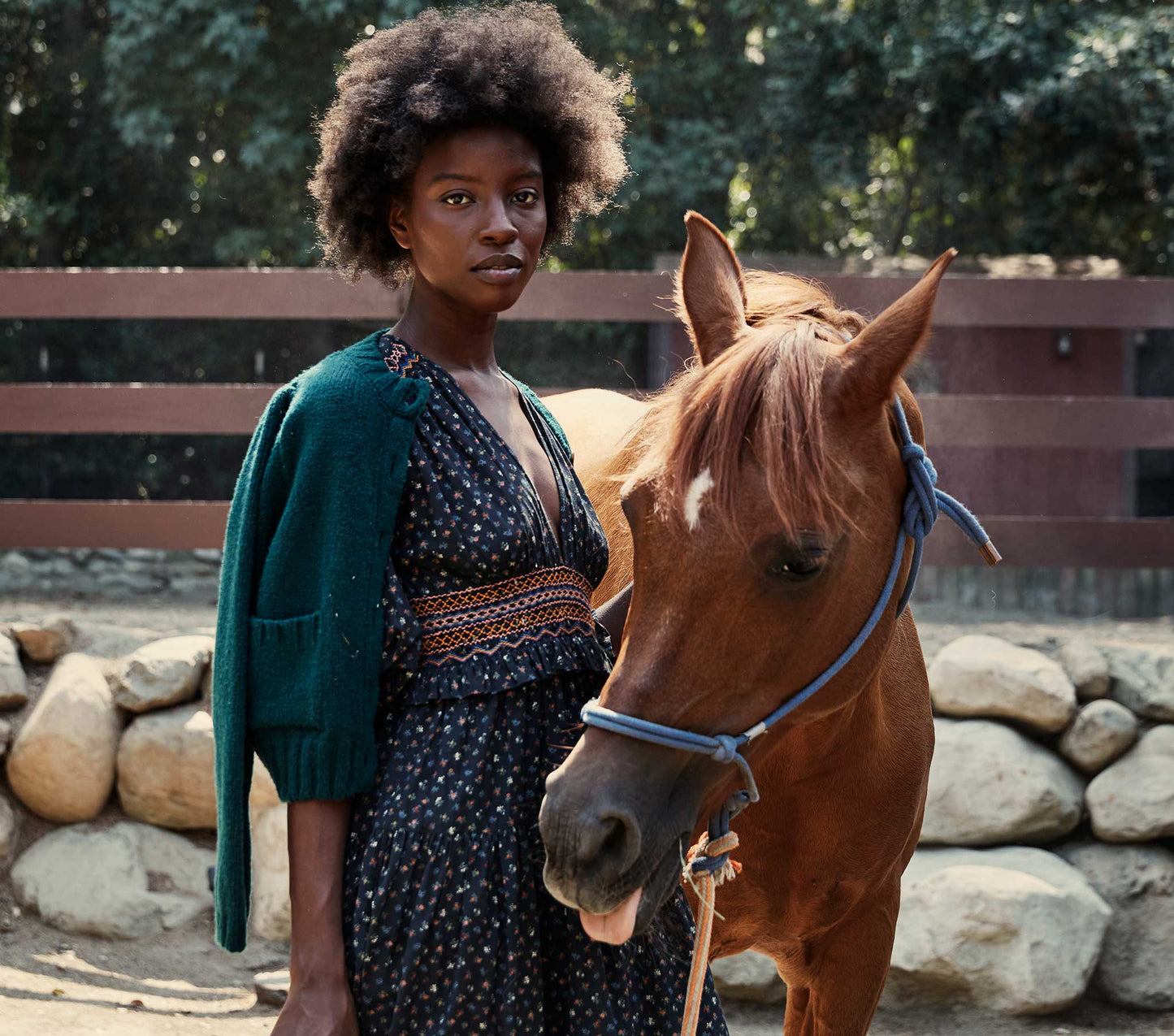 HMD -- RISETTE CARDIGAN SWEATER -- FOREST GREEN