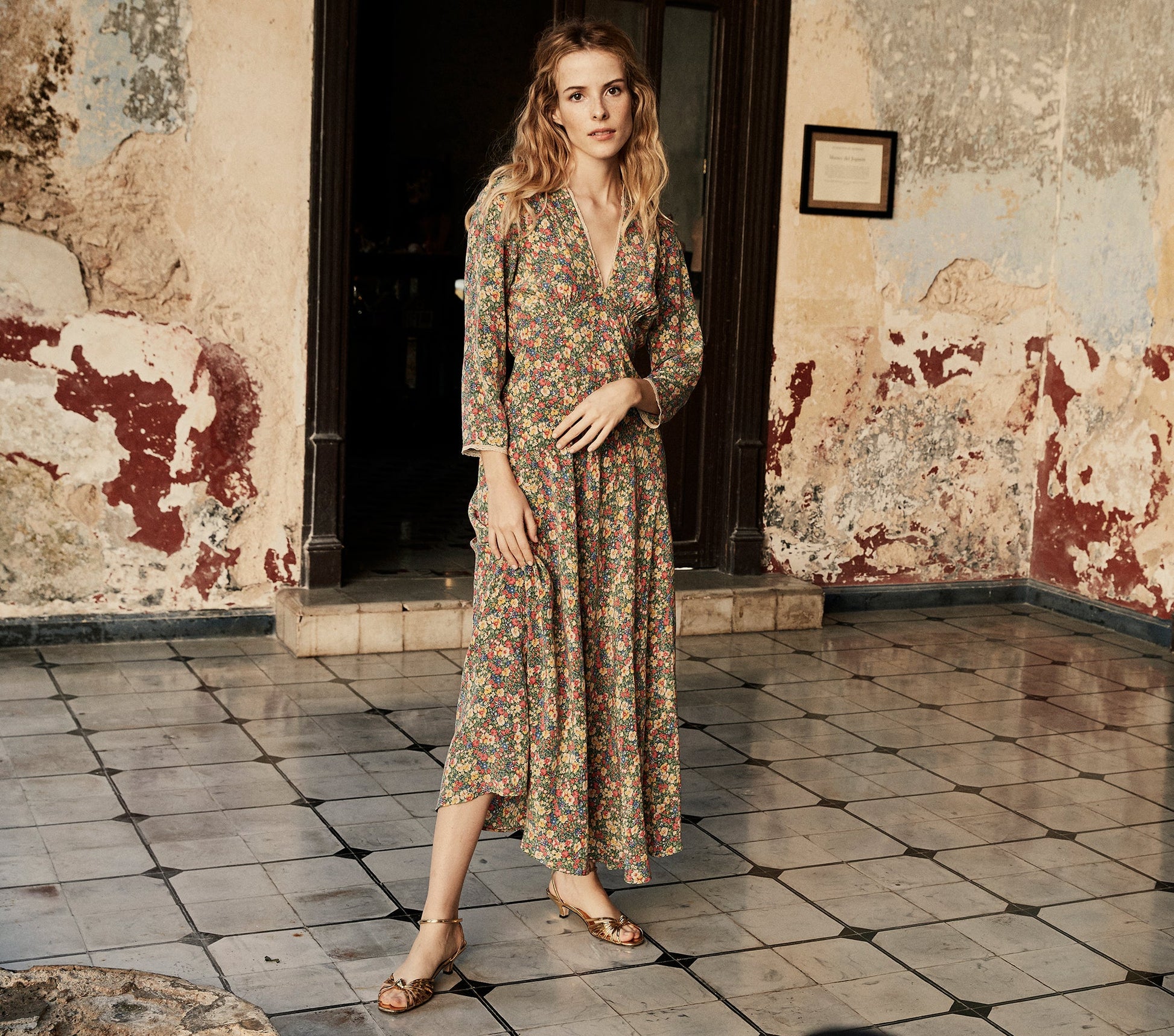 HMD -- CATSKILL DRESS -- GREEN VALLEY FLORAL view 3
