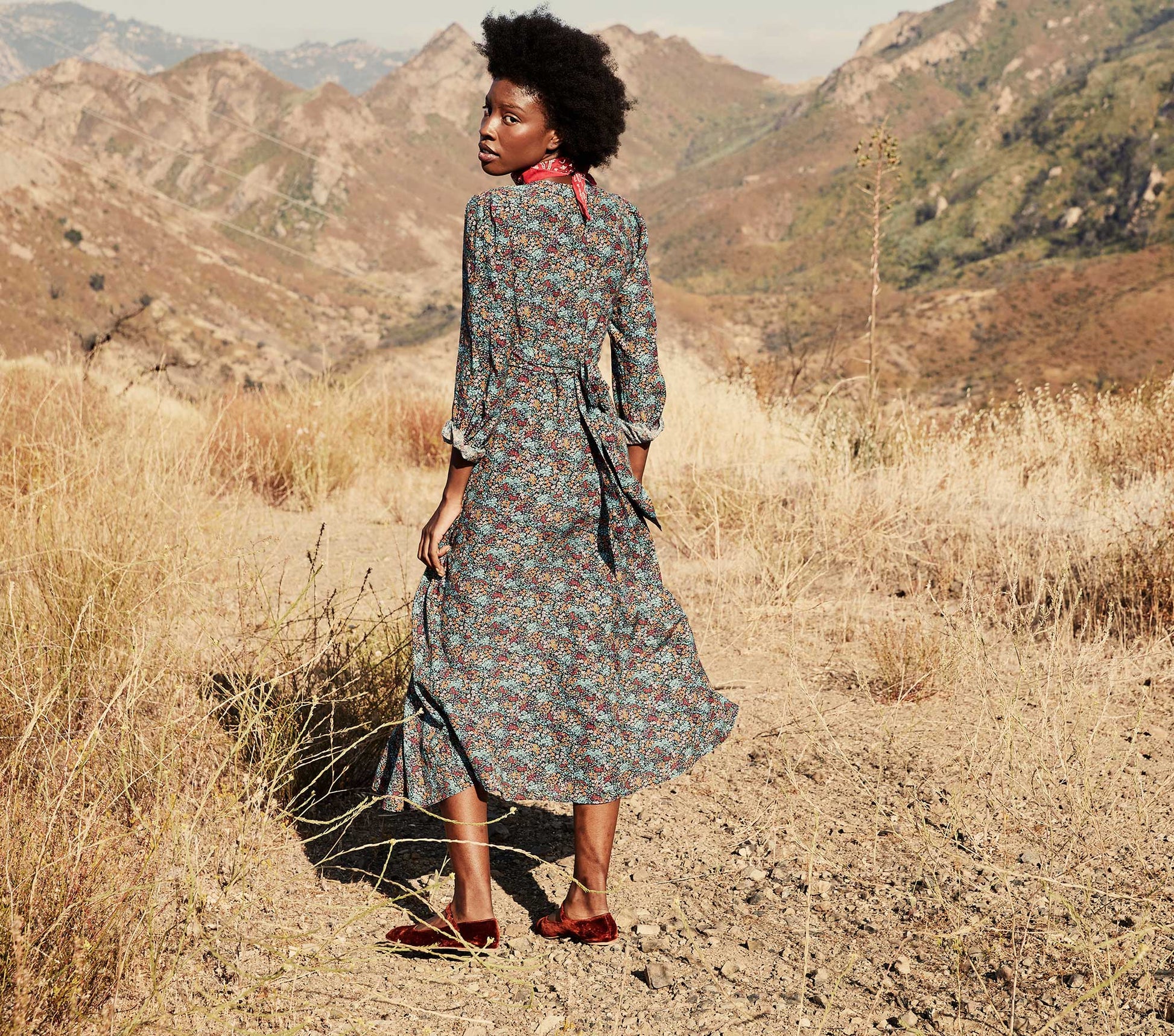 HMD -- CHARLESTON DRESS -- NAVY LADY BIRD FLORAL view 7
