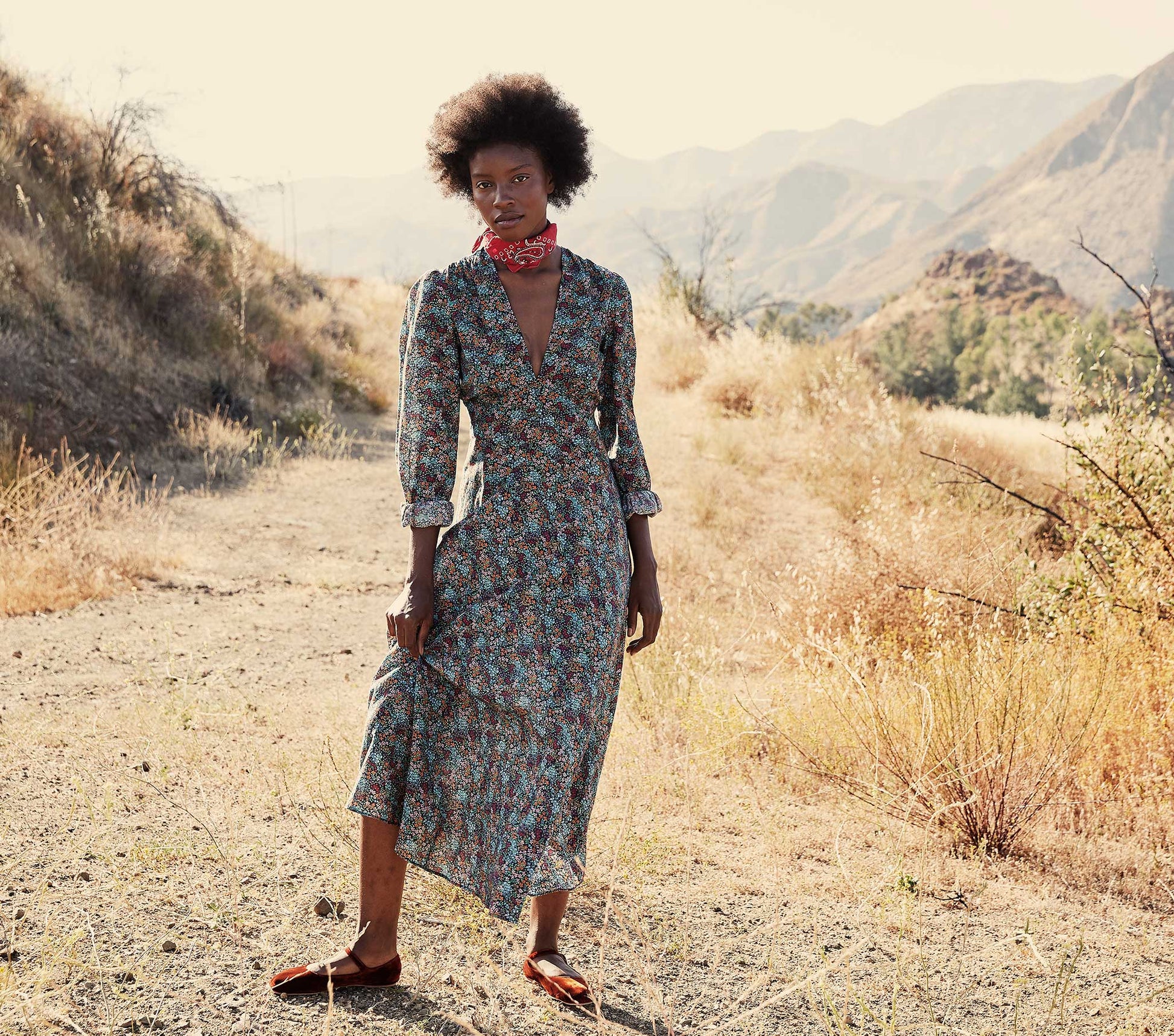 HMD -- CHARLESTON DRESS -- NAVY LADY BIRD FLORAL view 8
