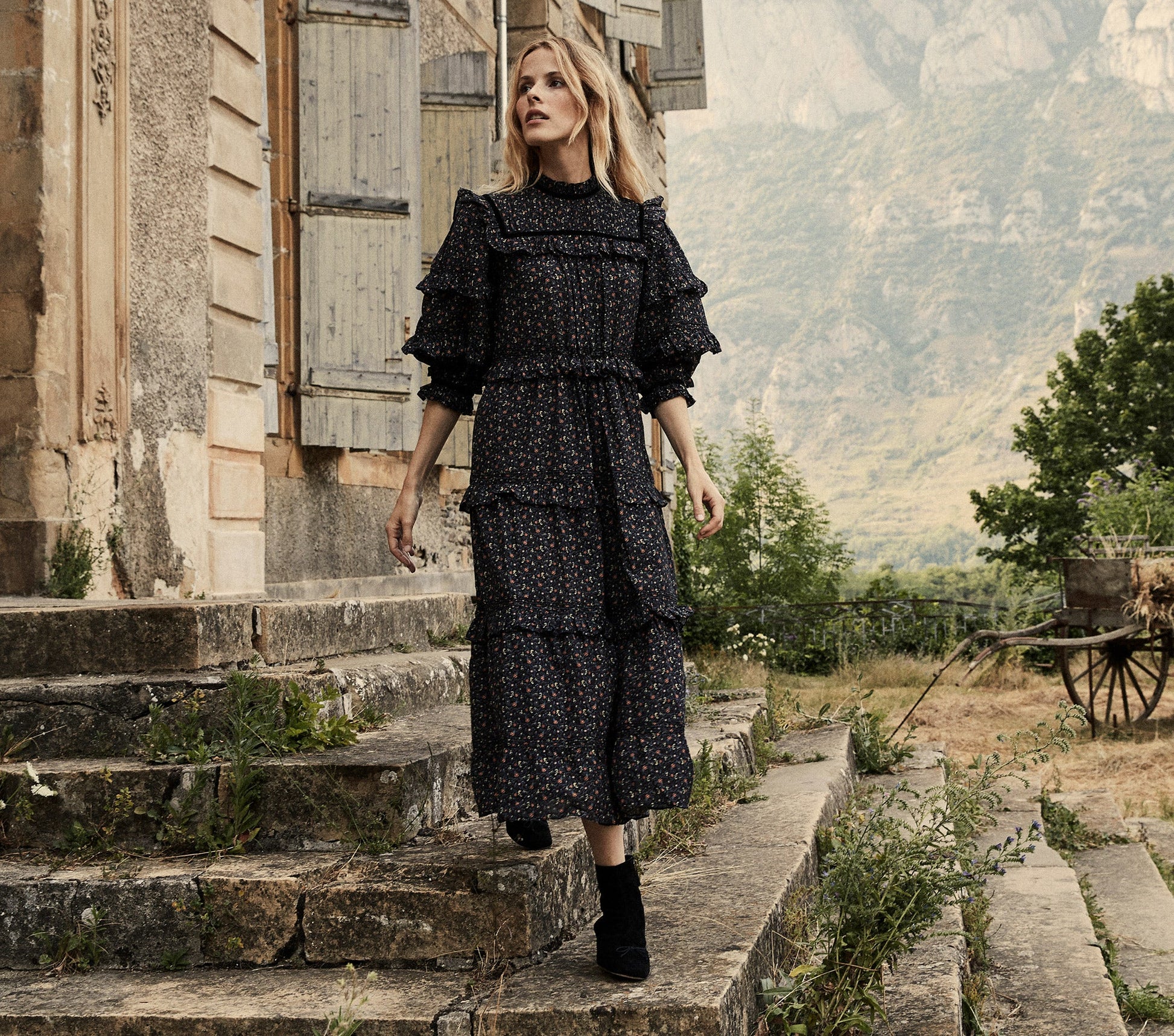 HMD -- CLAY DRESS -- BLACK MARFA PAISLEY view 6
