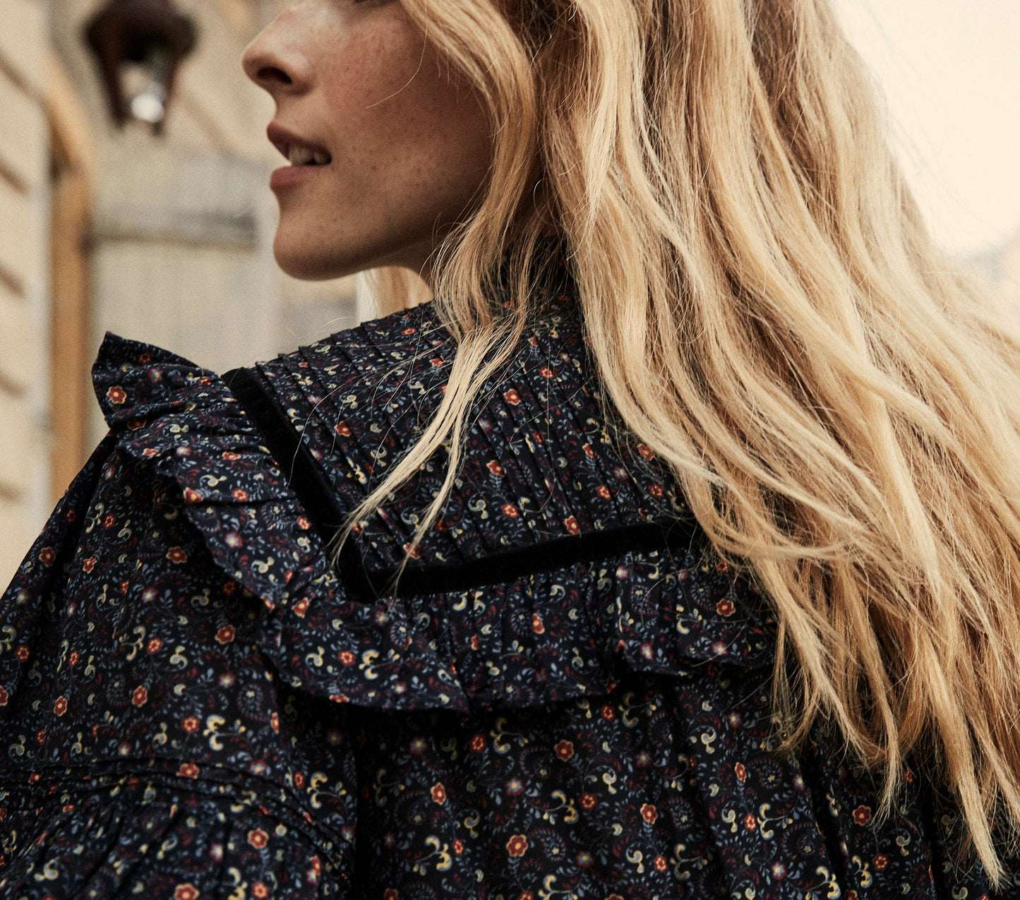 HMD -- CLAY DRESS -- BLACK MARFA PAISLEY