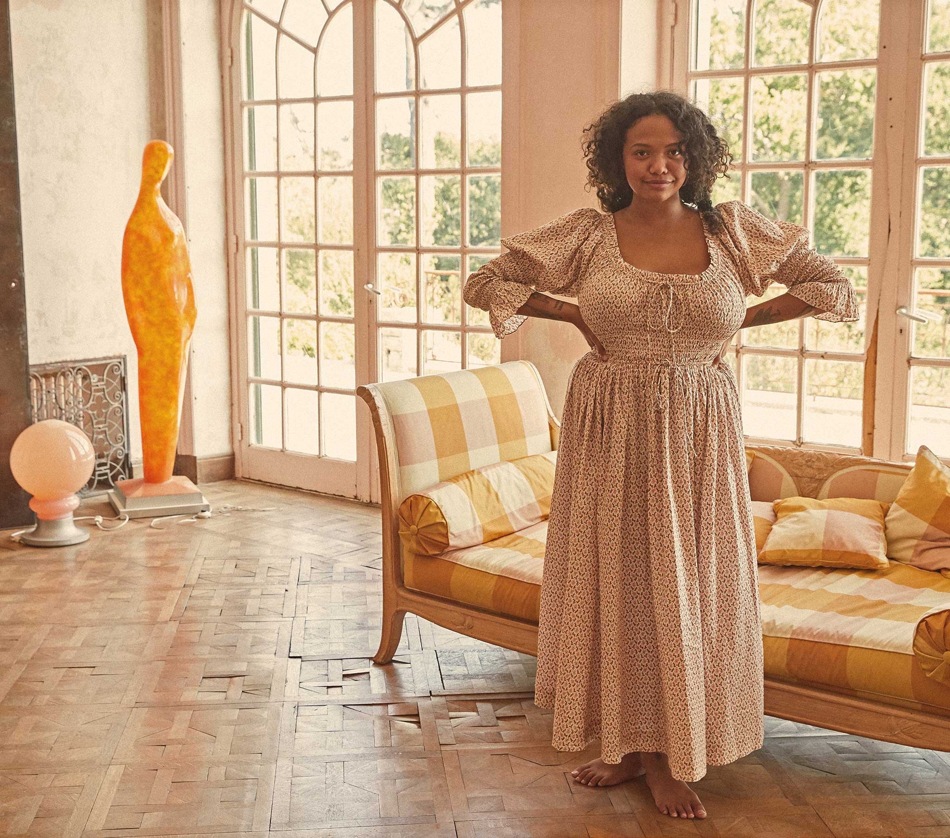 HMD -- KAIRA DRESS -- CREAM WINTER DITSY view 10
