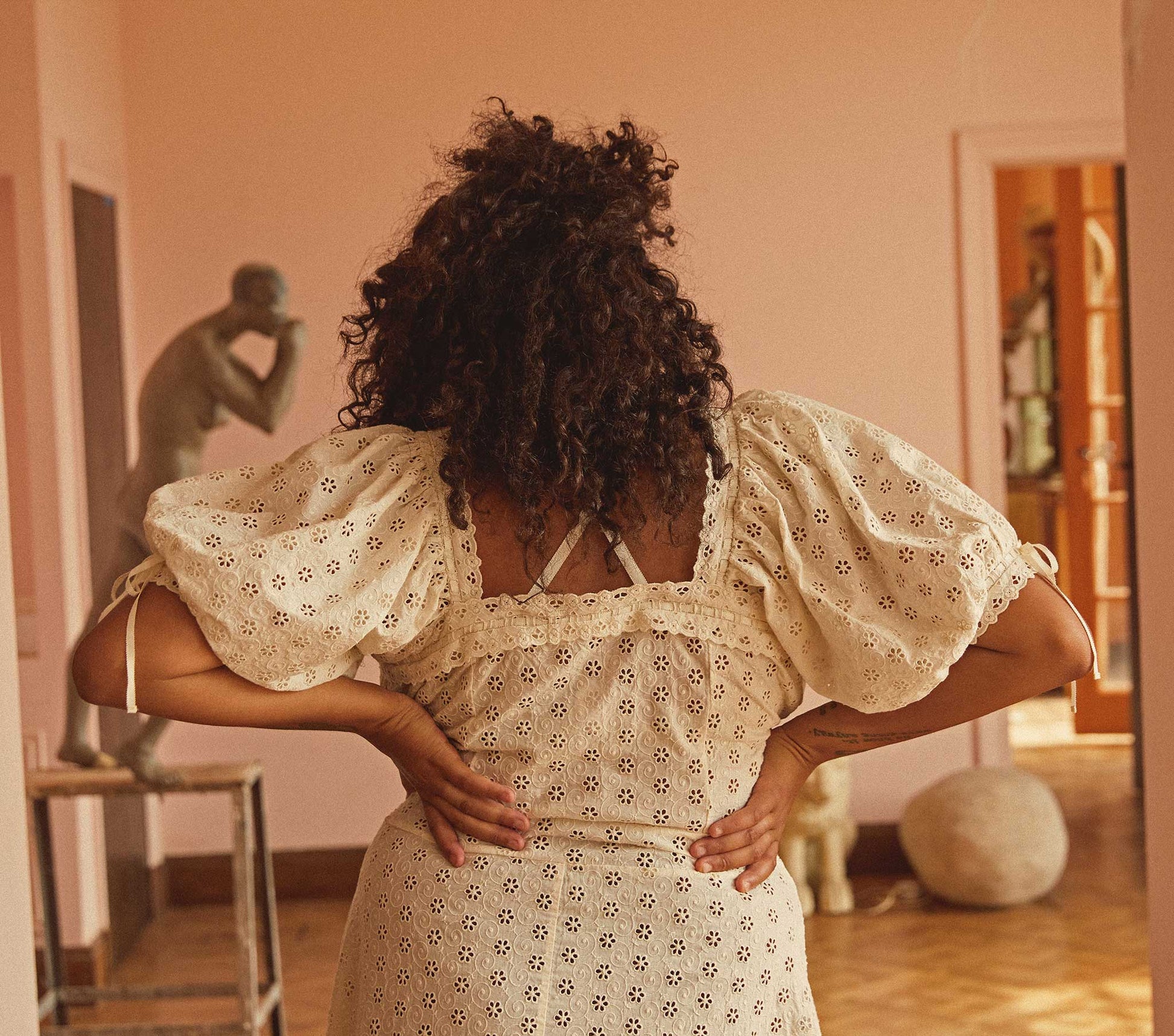 HMD -- LONDON DRESS -- NUTMILK view 5
