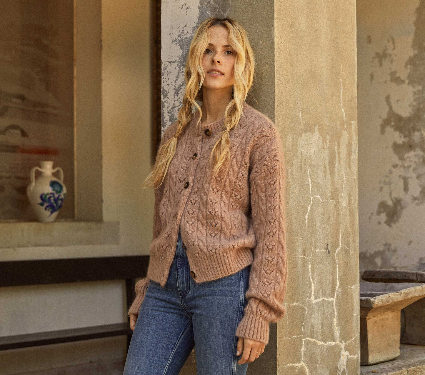 HMD -- ADLER CARDIGAN SWEATER -- CLAY