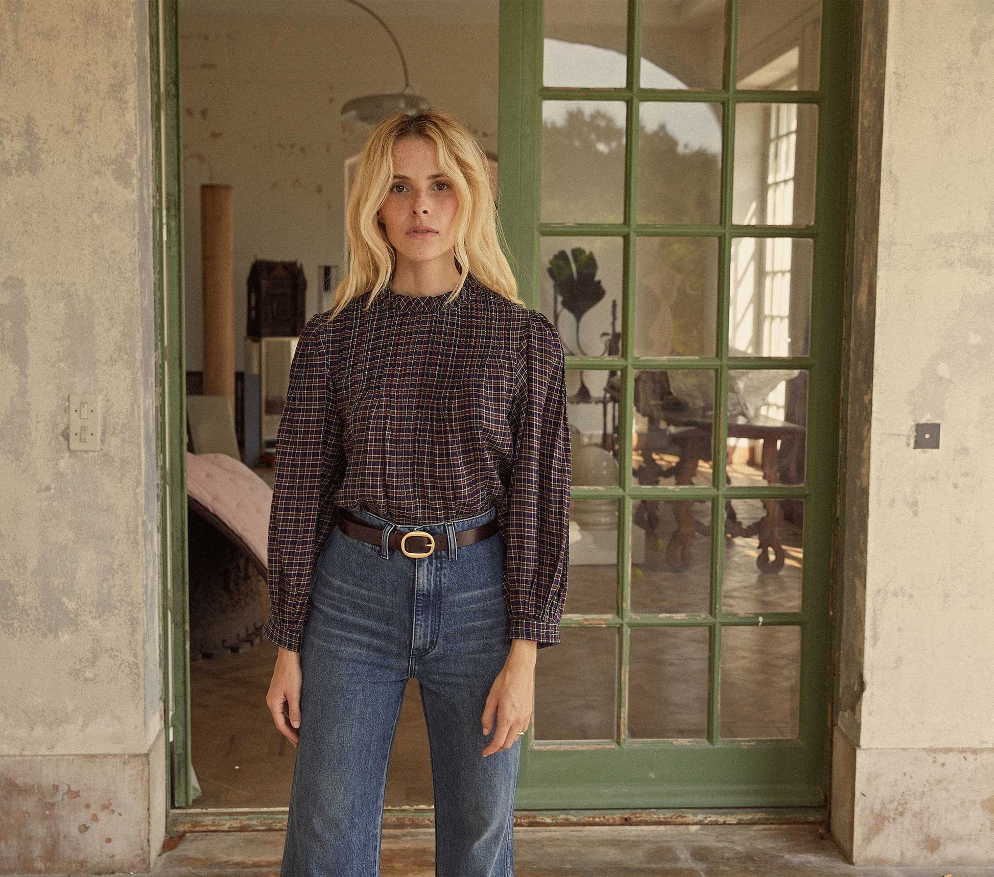 HMD -- AMADEA TOP -- MIDNIGHT ST GERMAIN PLAID view 3
