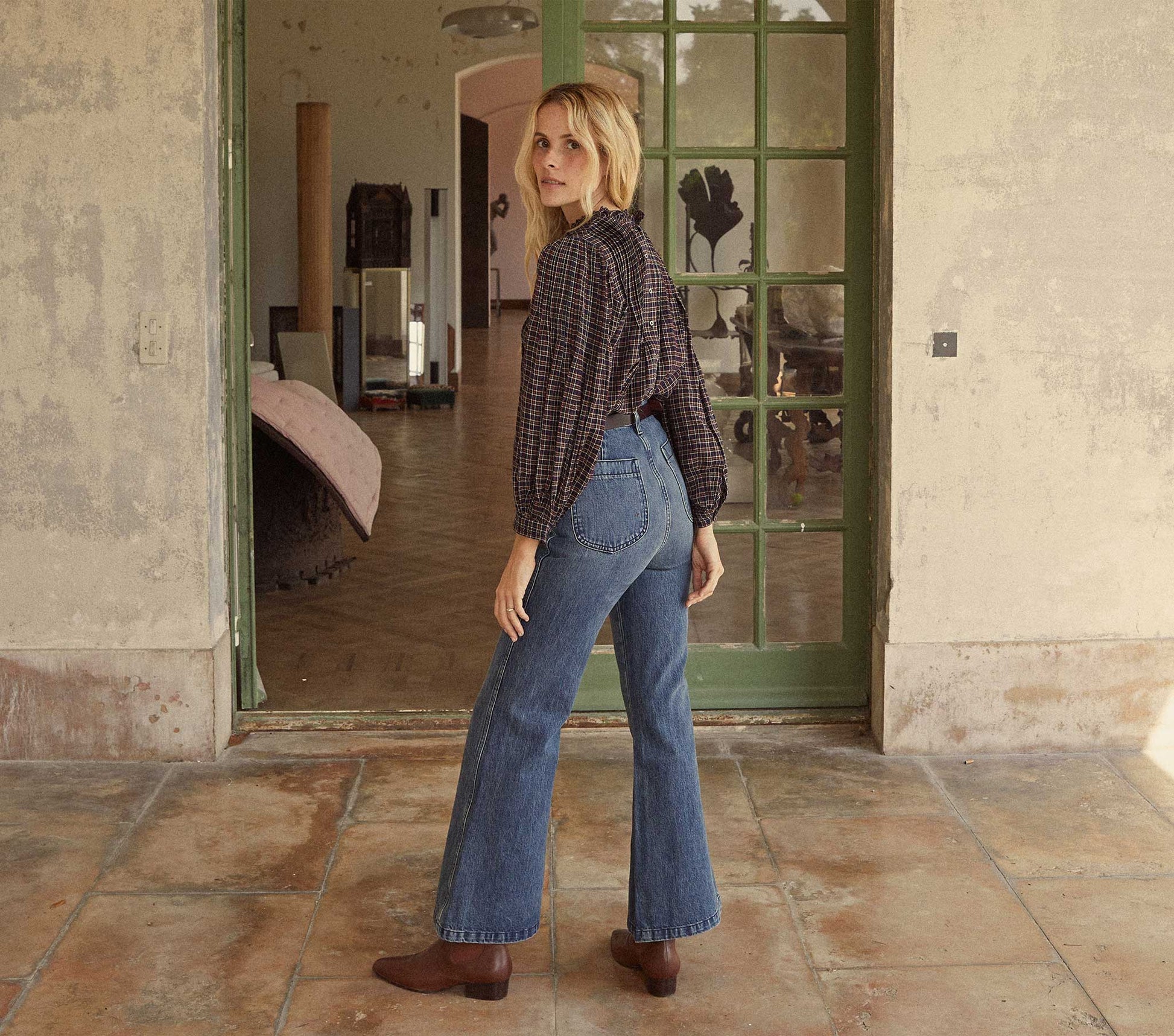 HMD -- AMADEA TOP -- MIDNIGHT ST GERMAIN PLAID view 5
