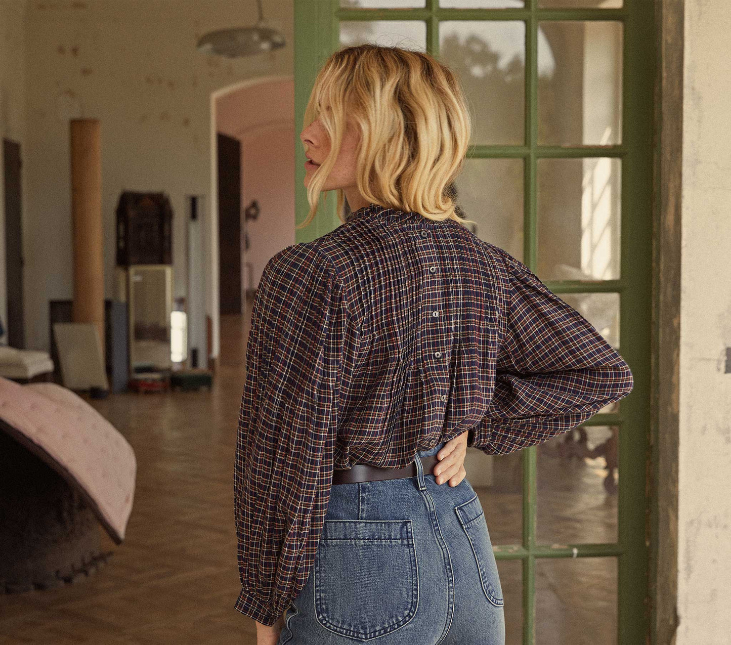 HMD -- AMADEA TOP -- MIDNIGHT ST GERMAIN PLAID