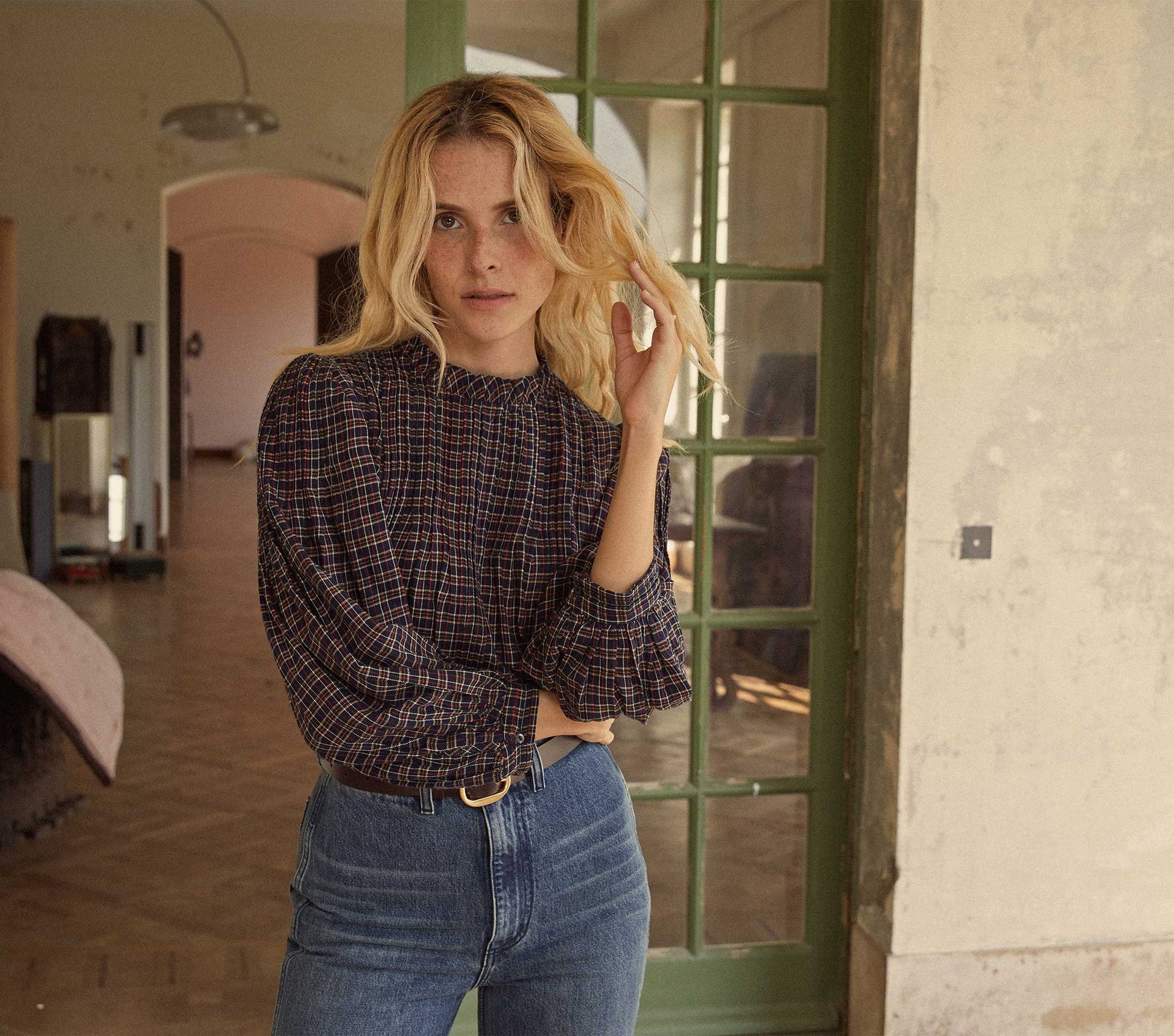 HMD -- AMADEA TOP -- MIDNIGHT ST GERMAIN PLAID view 1
