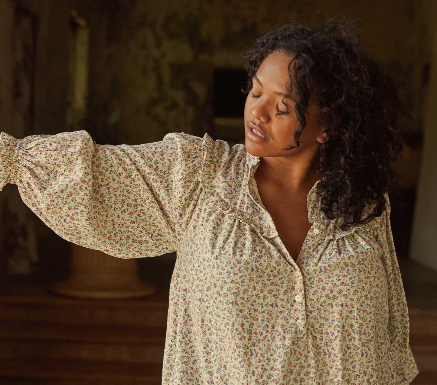 HMD -- CATON NIGHTGOWN -- MORNING GLORY FLORAL