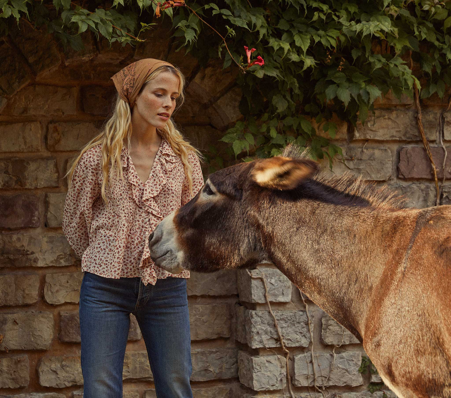 HMD -- HARDY TOP -- RUST SONGBIRD PAISLEY