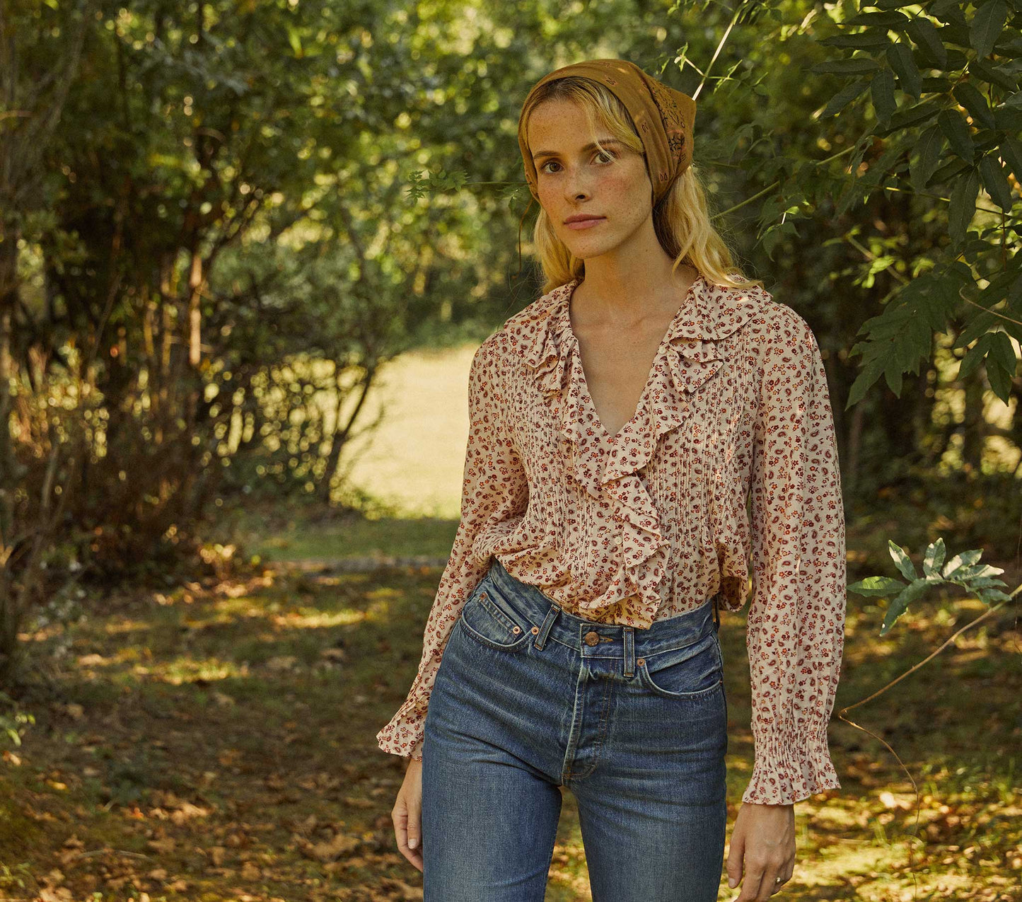 HMD -- HARDY TOP -- RUST SONGBIRD PAISLEY