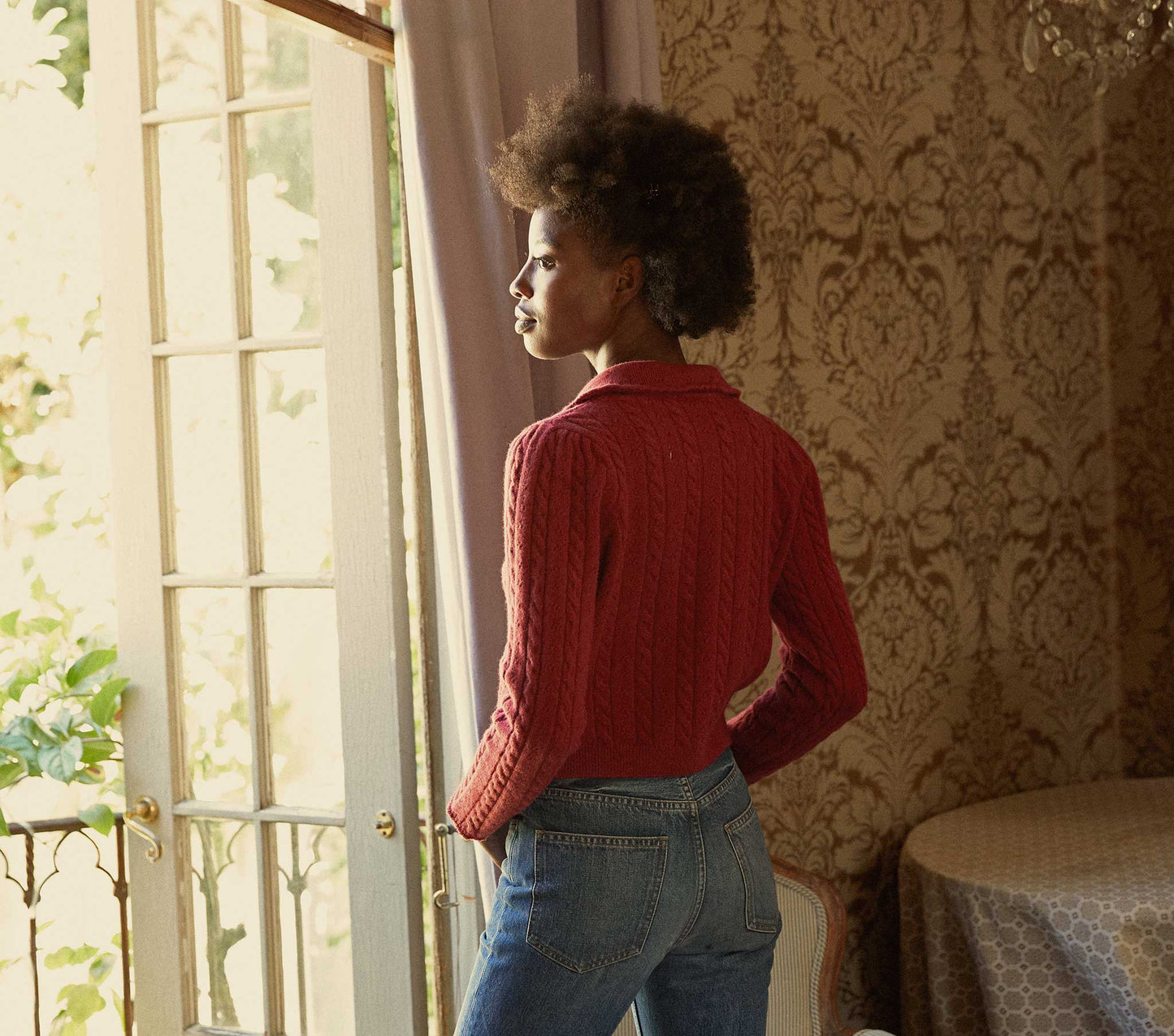 HMD -- POSEY CARDIGAN SWEATER -- BEETROOT