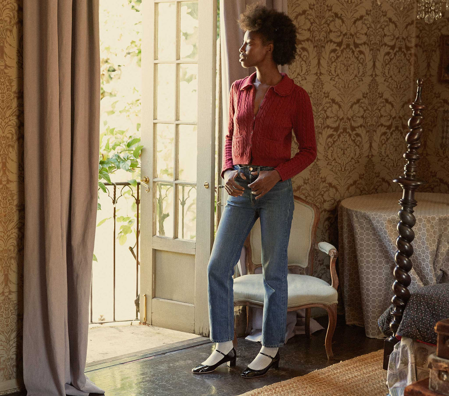 HMD -- POSEY CARDIGAN SWEATER -- BEETROOT