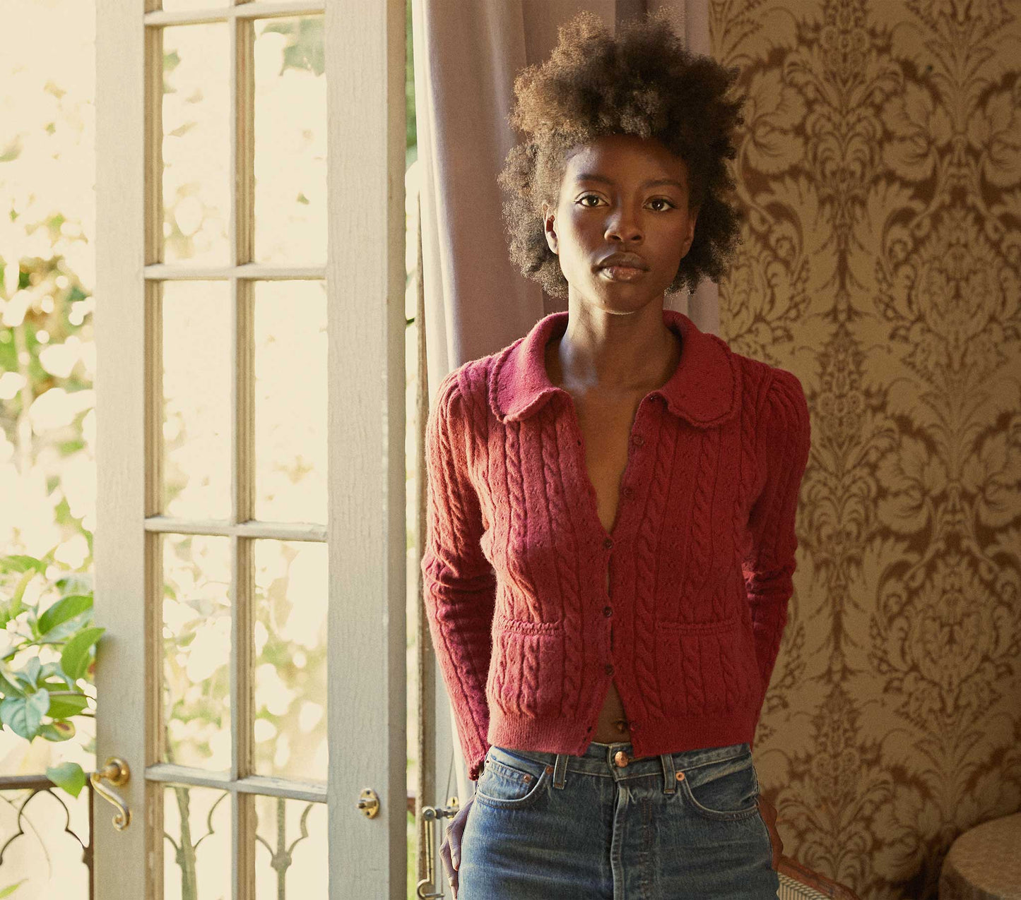 HMD -- POSEY CARDIGAN SWEATER -- BEETROOT