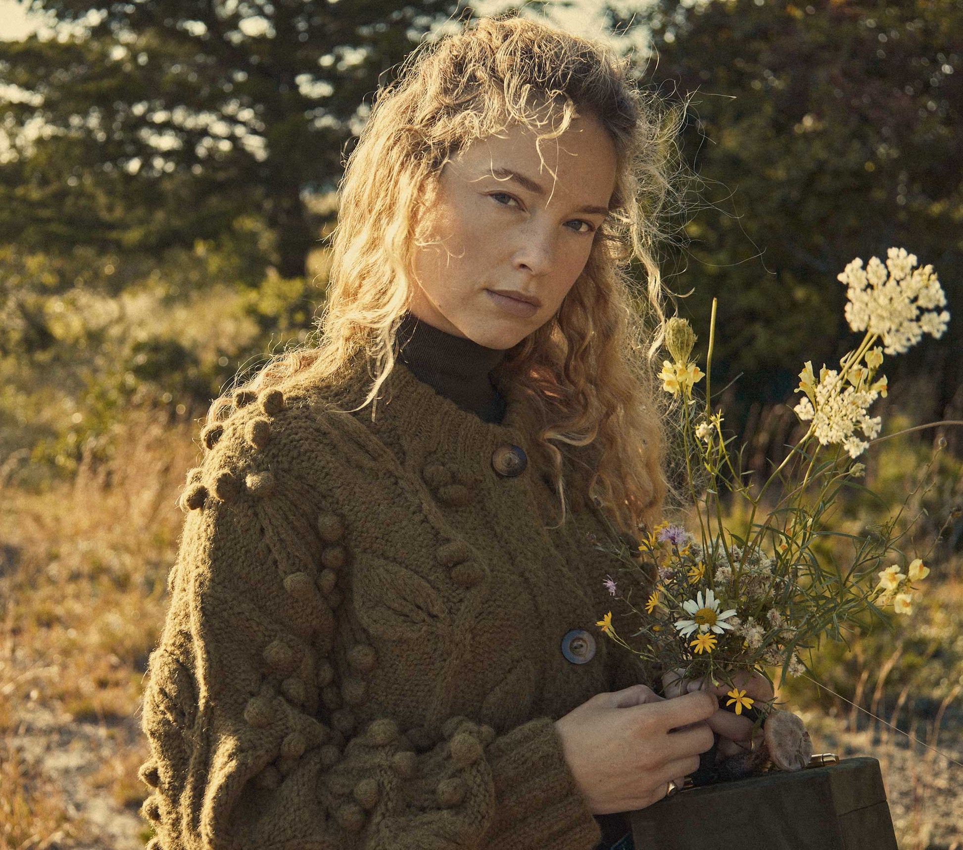 HMD -- SKYE CARDIGAN SWEATER -- OLIVE view 1
