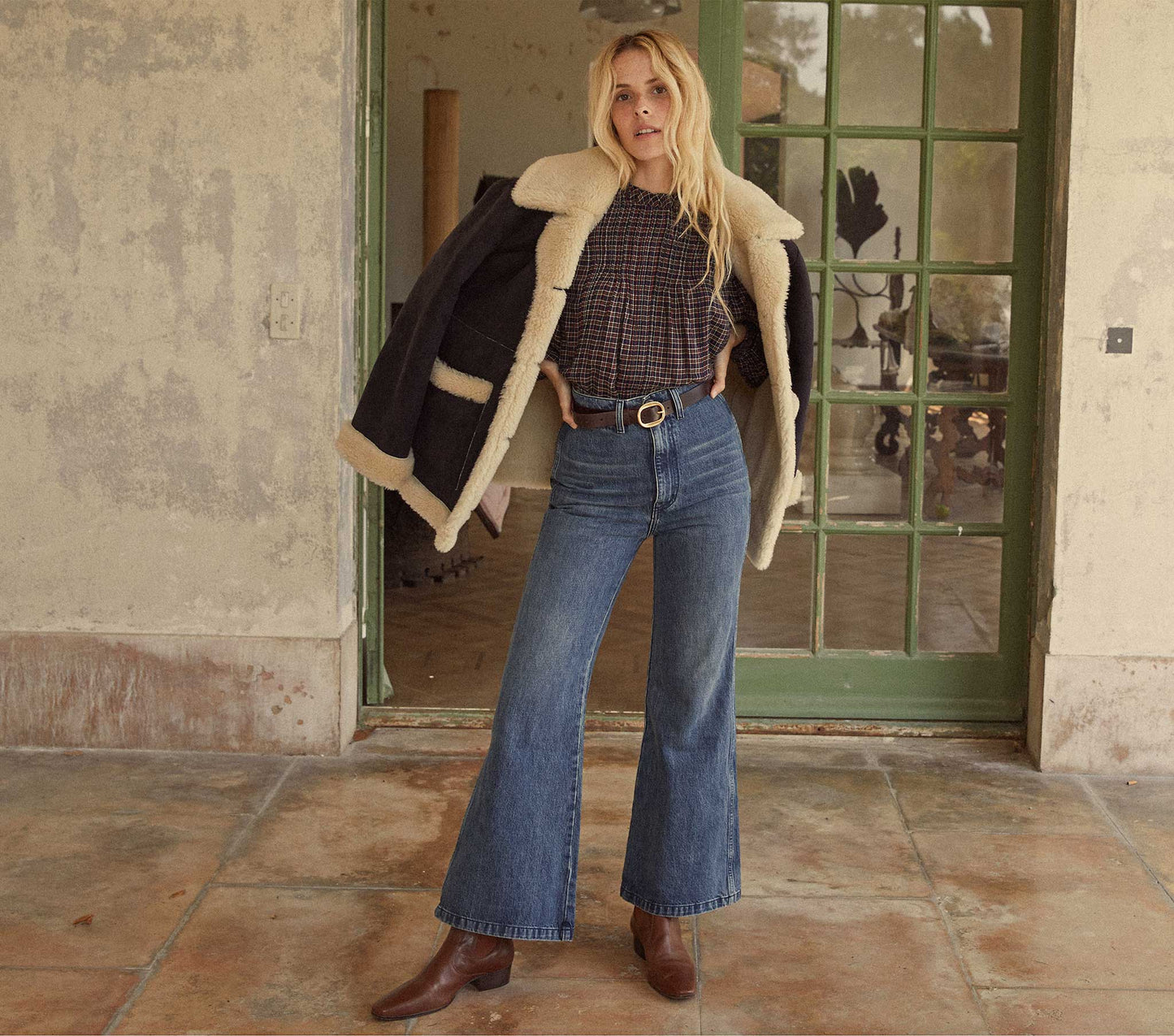 HMD -- AMADEA TOP -- MIDNIGHT ST GERMAIN PLAID