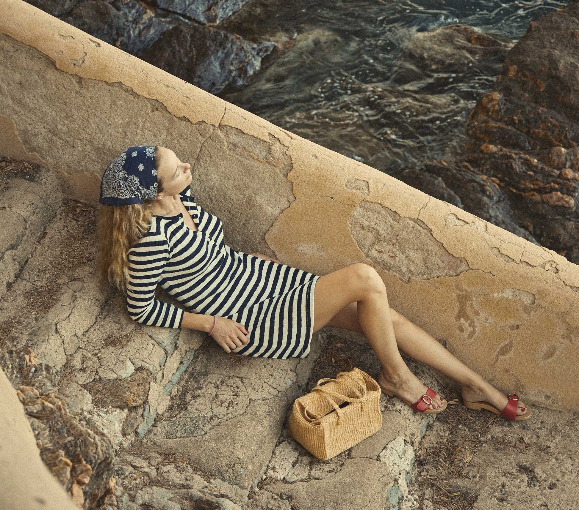 HMD -- COMO DRESS -- NAVY STRIPE view 5
