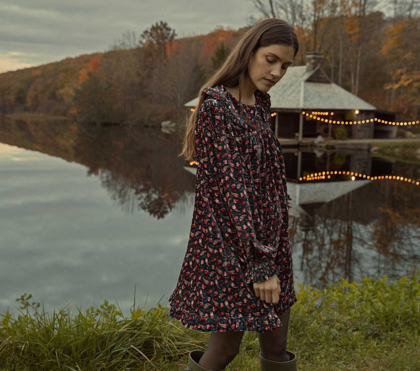 HMD -- NORA DRESS -- TEAL CANTERBURY PAISLEY