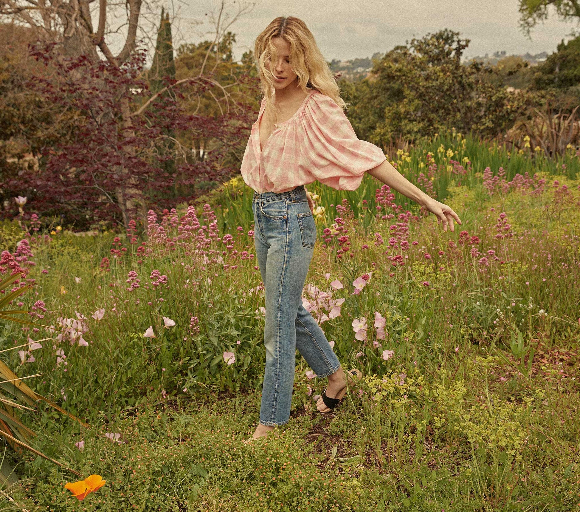 HMD -- JEANNE TOP -- ROSETTE GINGHAM view 8
