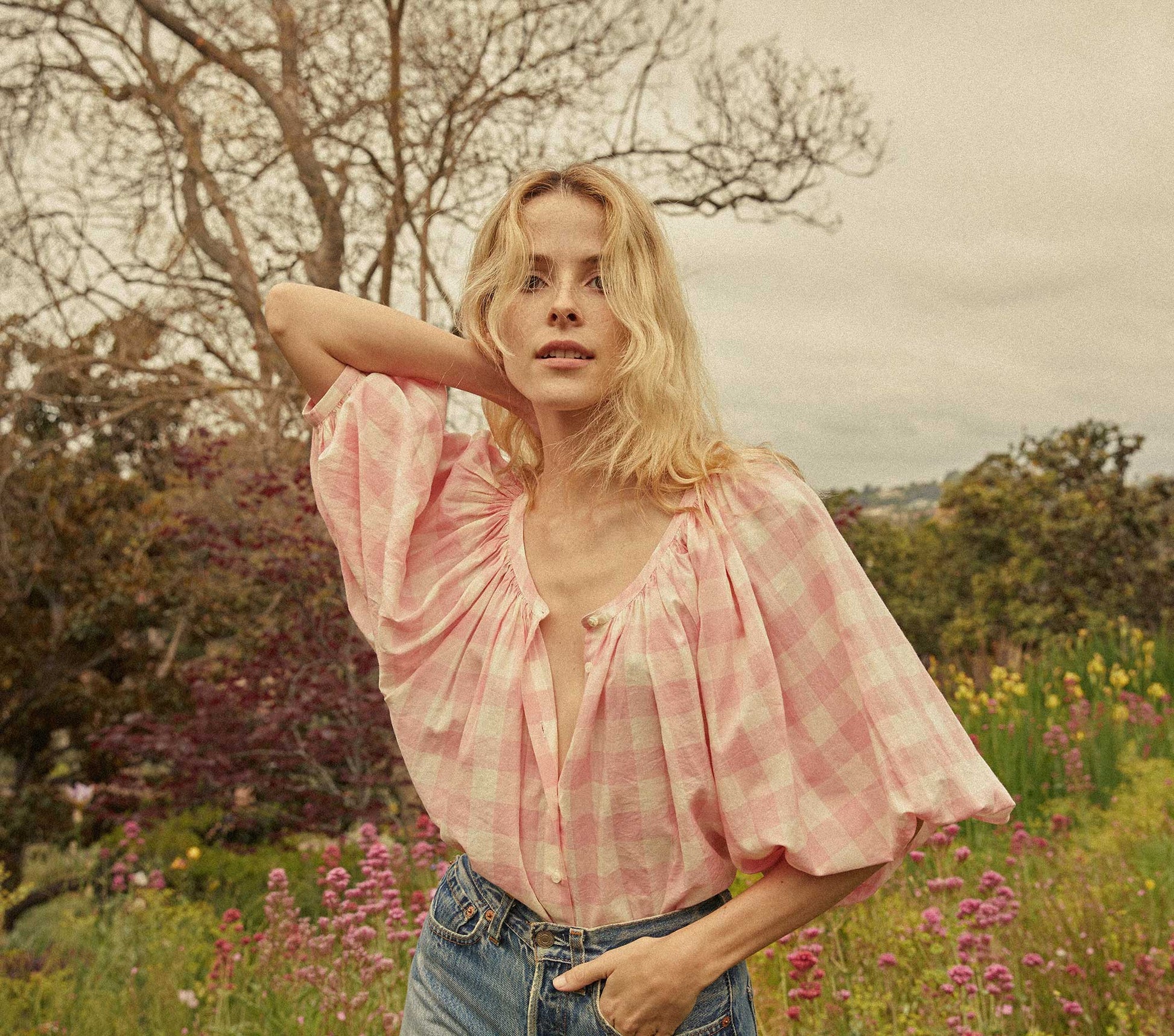 HMD -- JEANNE TOP -- ROSETTE GINGHAM view 1
