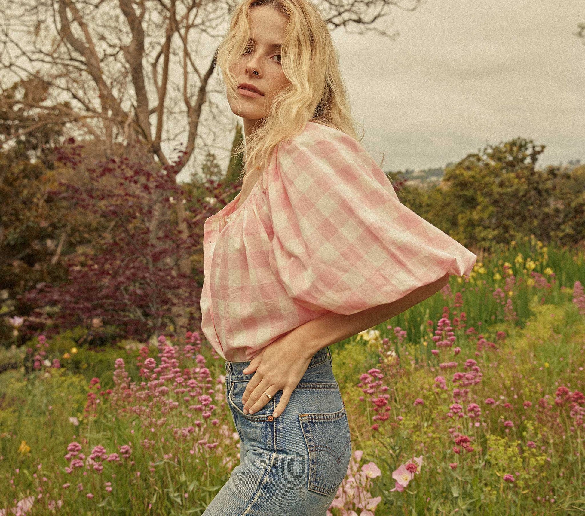 HMD -- JEANNE TOP -- ROSETTE GINGHAM view 6

