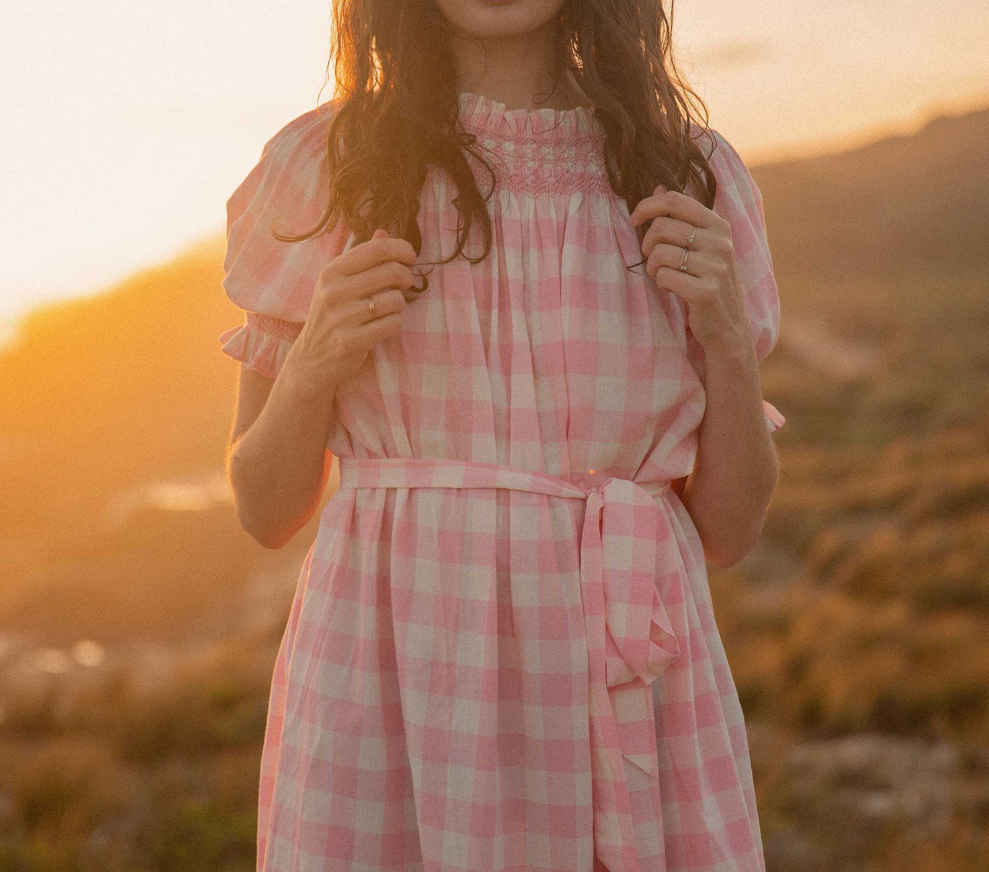 HMD -- SUREAU DRESS -- ROSETTE GINGHAM view 2

