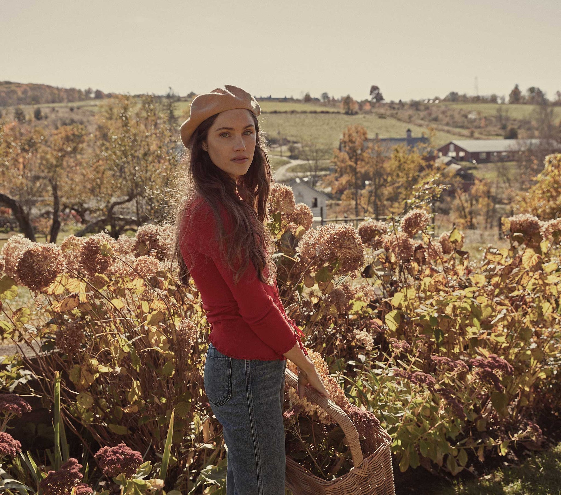 HMD -- DEMI CARDIGAN SWEATER -- CHERRY RED view 2
