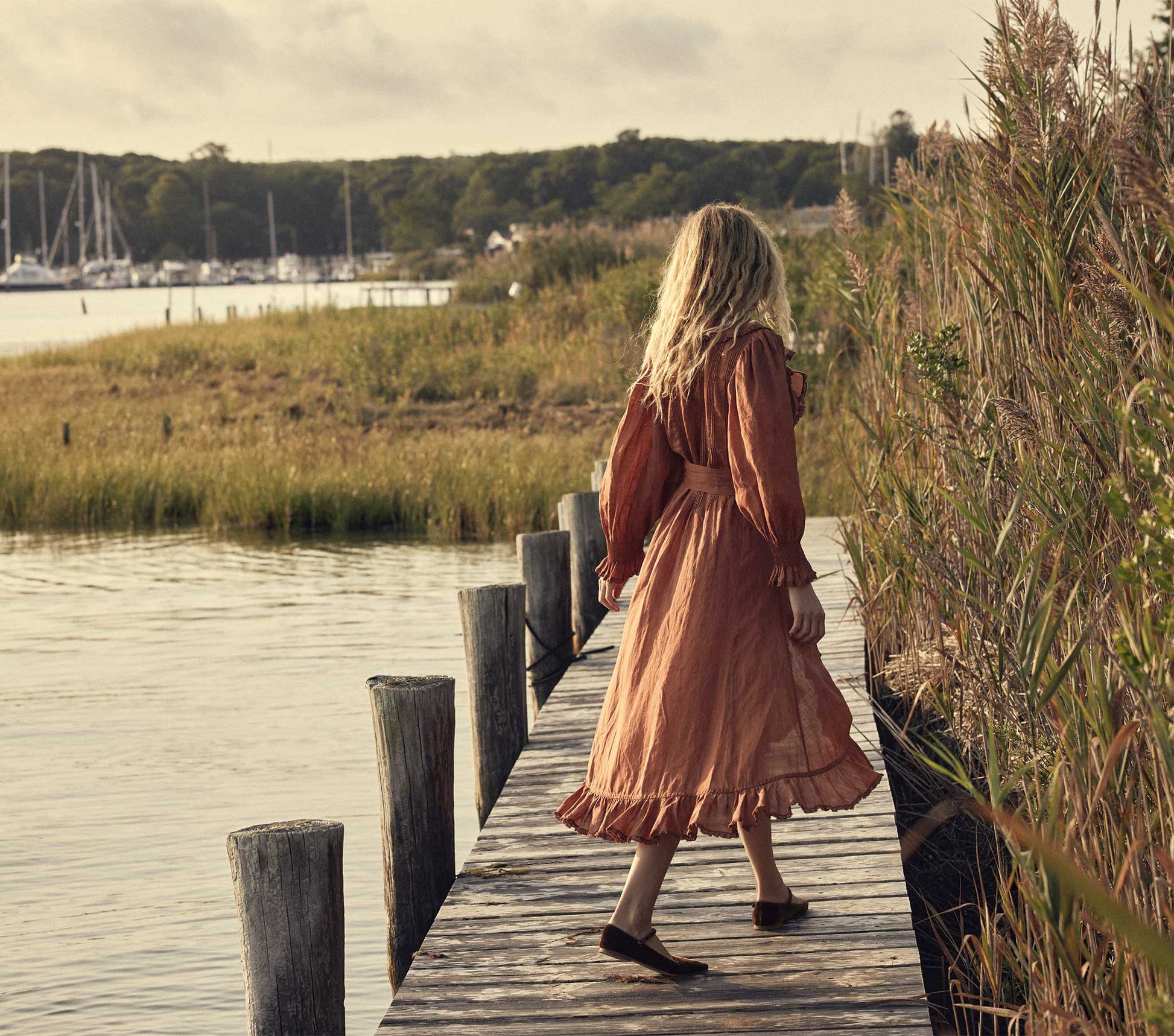 HMD -- NADIA DRESS -- BURLED REDWOOD view 6
