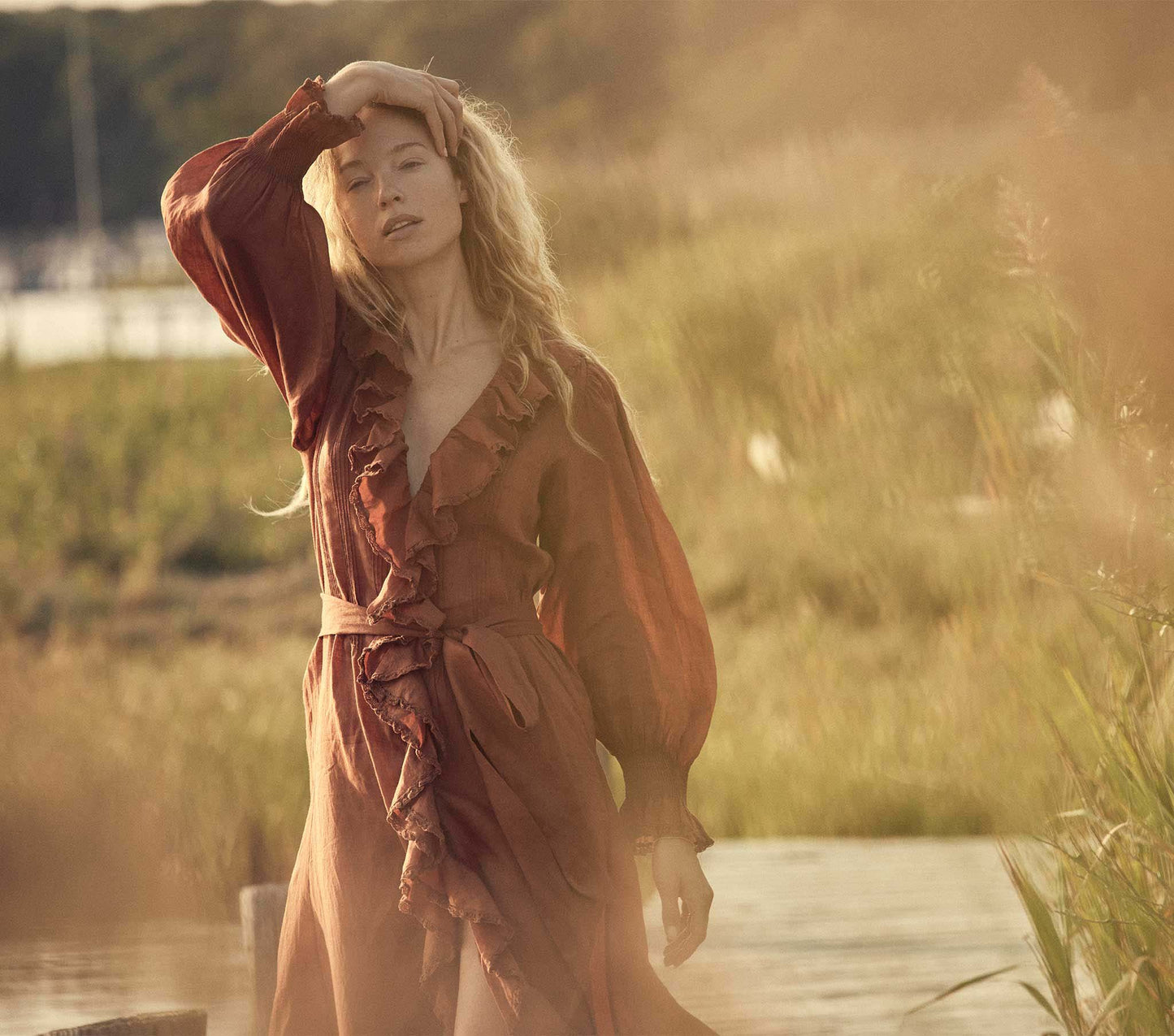 HMD -- NADIA DRESS -- BURLED REDWOOD