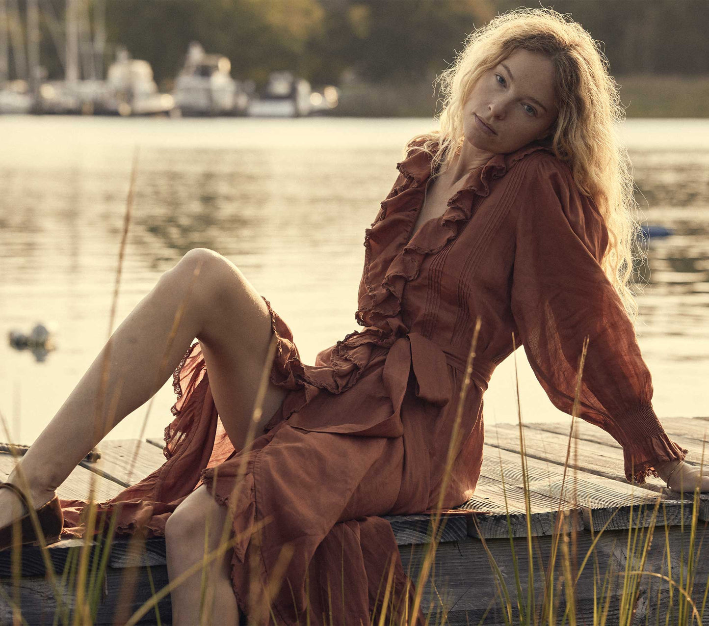 HMD -- NADIA DRESS -- BURLED REDWOOD