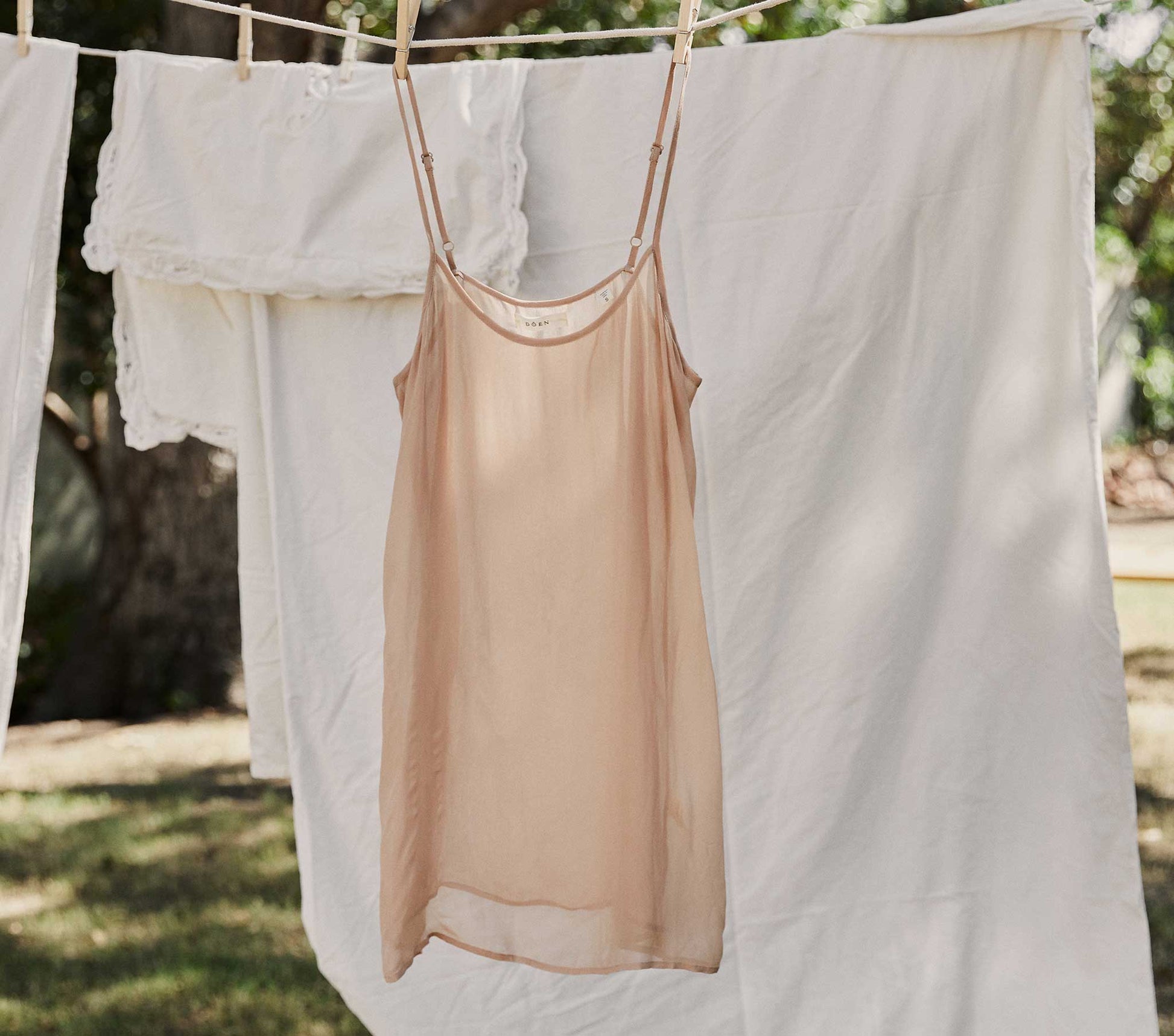 SHORT SCOOP NECK SLIP -- CONCH view 1