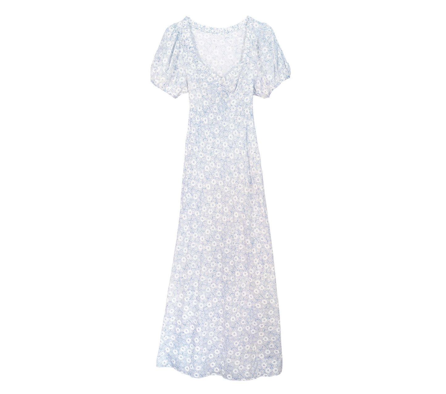 HMD -- DREE DRESS -- BLUE SUMMER DAISY PRINT