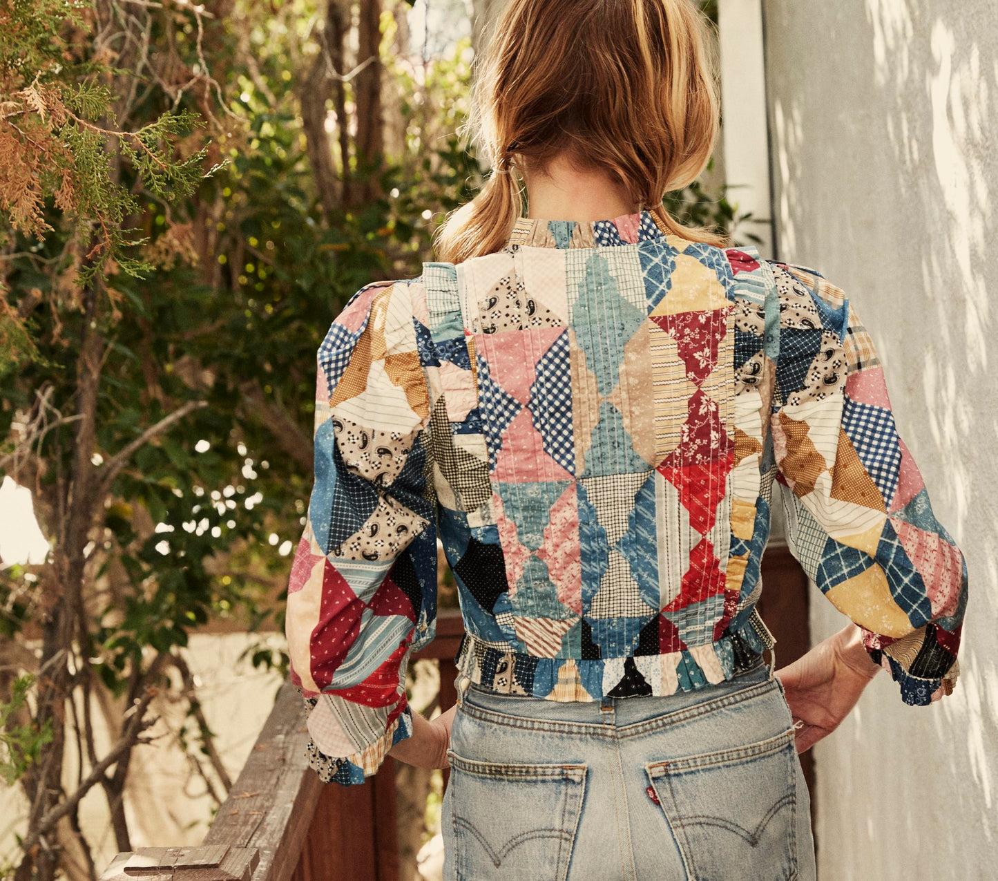 HMD -- AMADINE TOP -- PATCHWORK PRINT