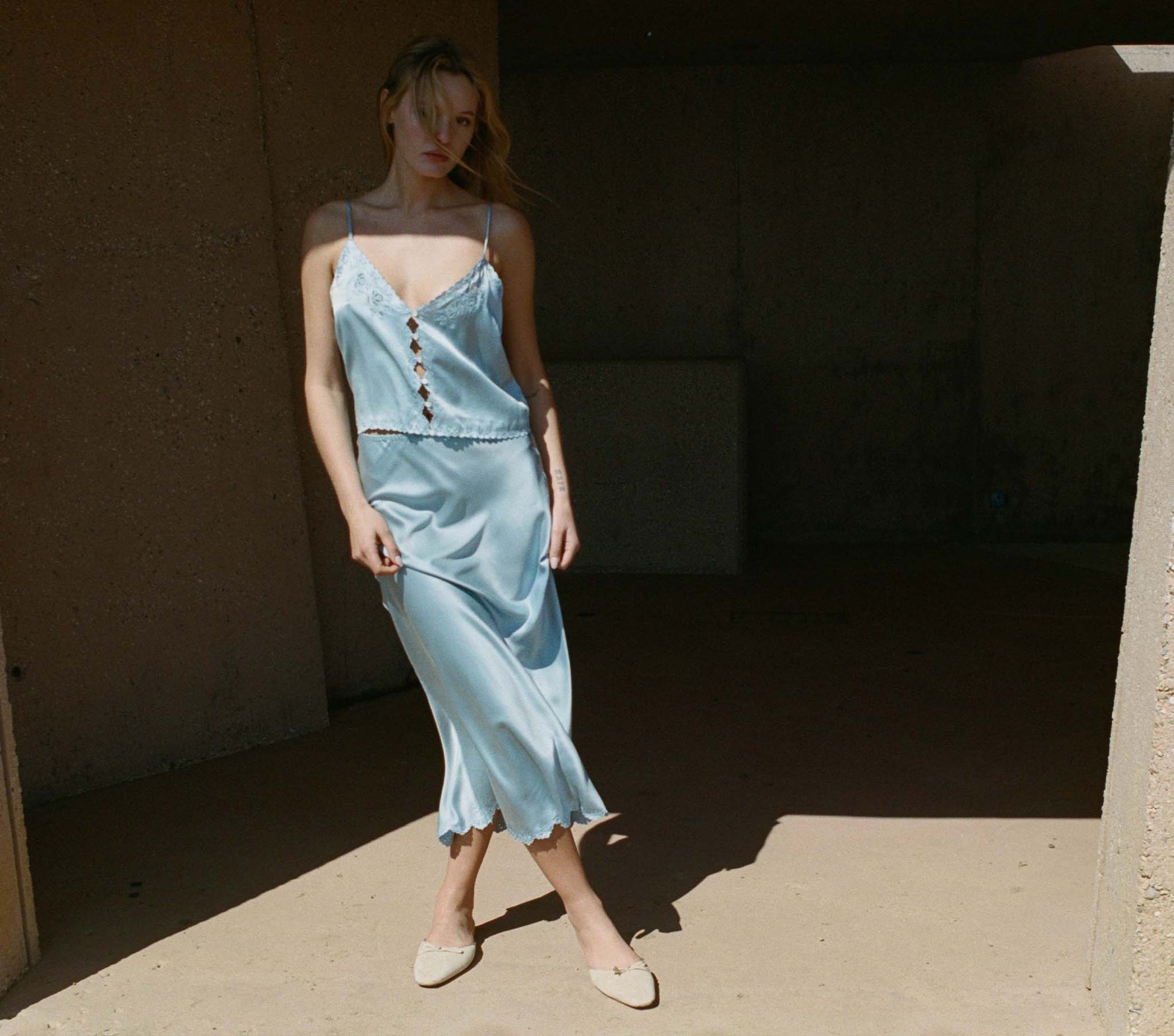 HMD -- ELOWEN SKIRT -- MINERAL BLUE view 4
