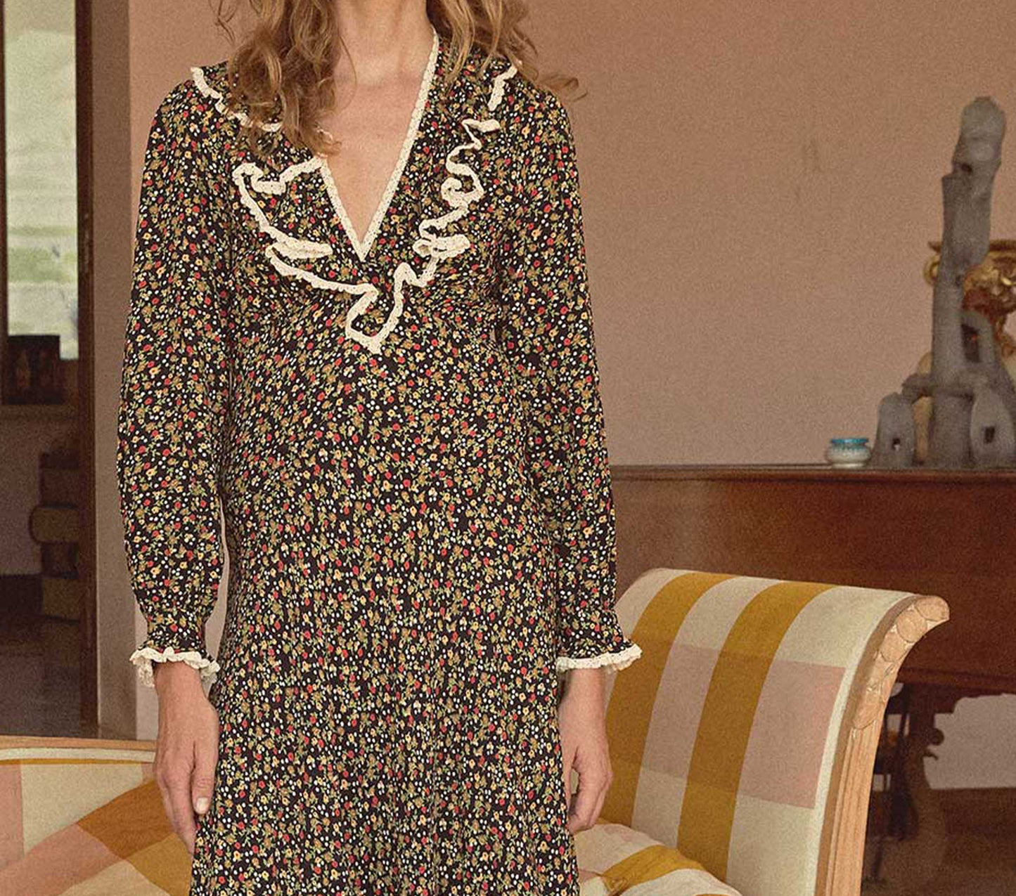 HMD -- EUGENIE DRESS -- INK MONTPELLIER FLORAL