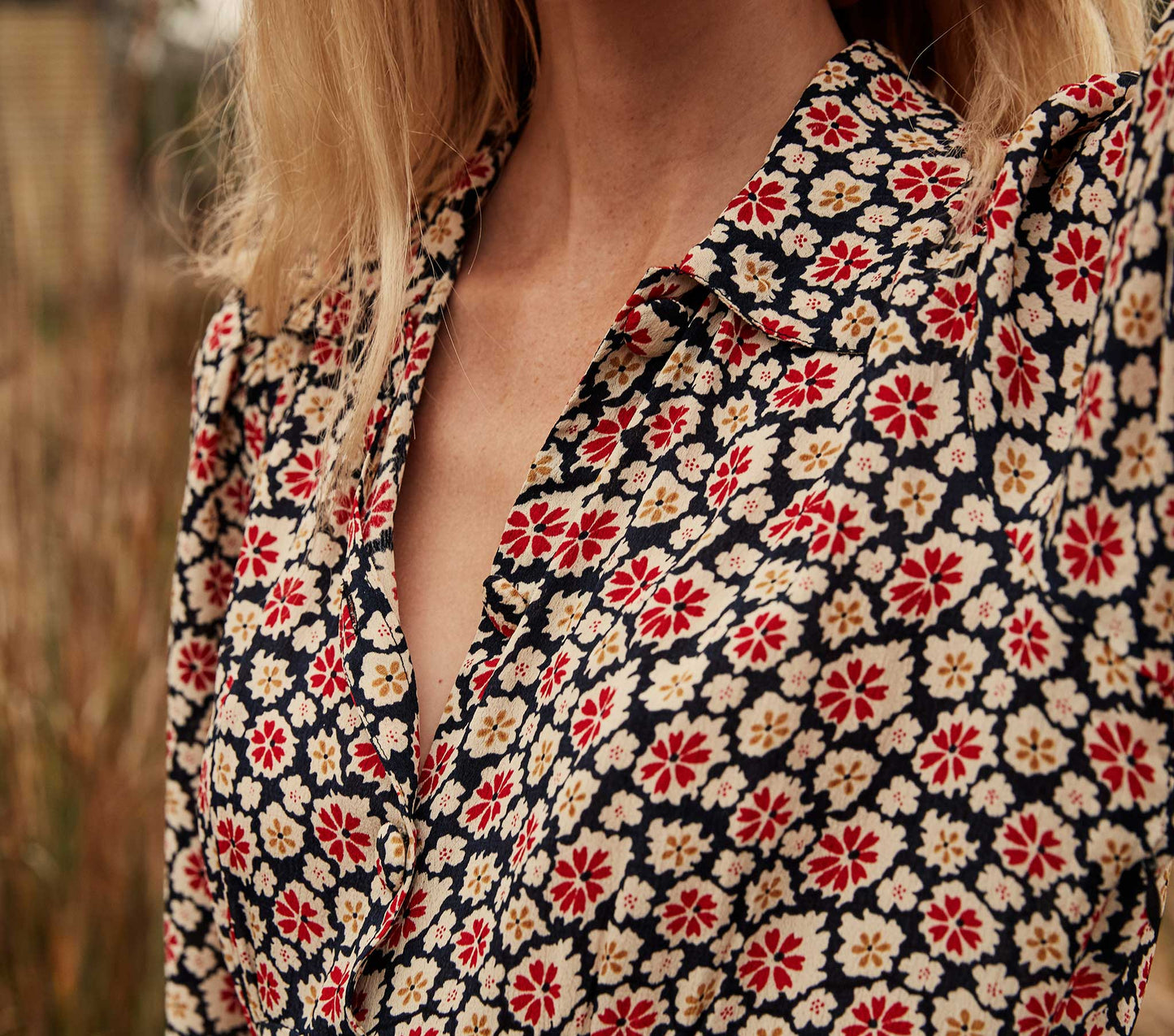 HMD -- ELIOT DRESS -- NAVY BELLFLOWER BLOSSOM