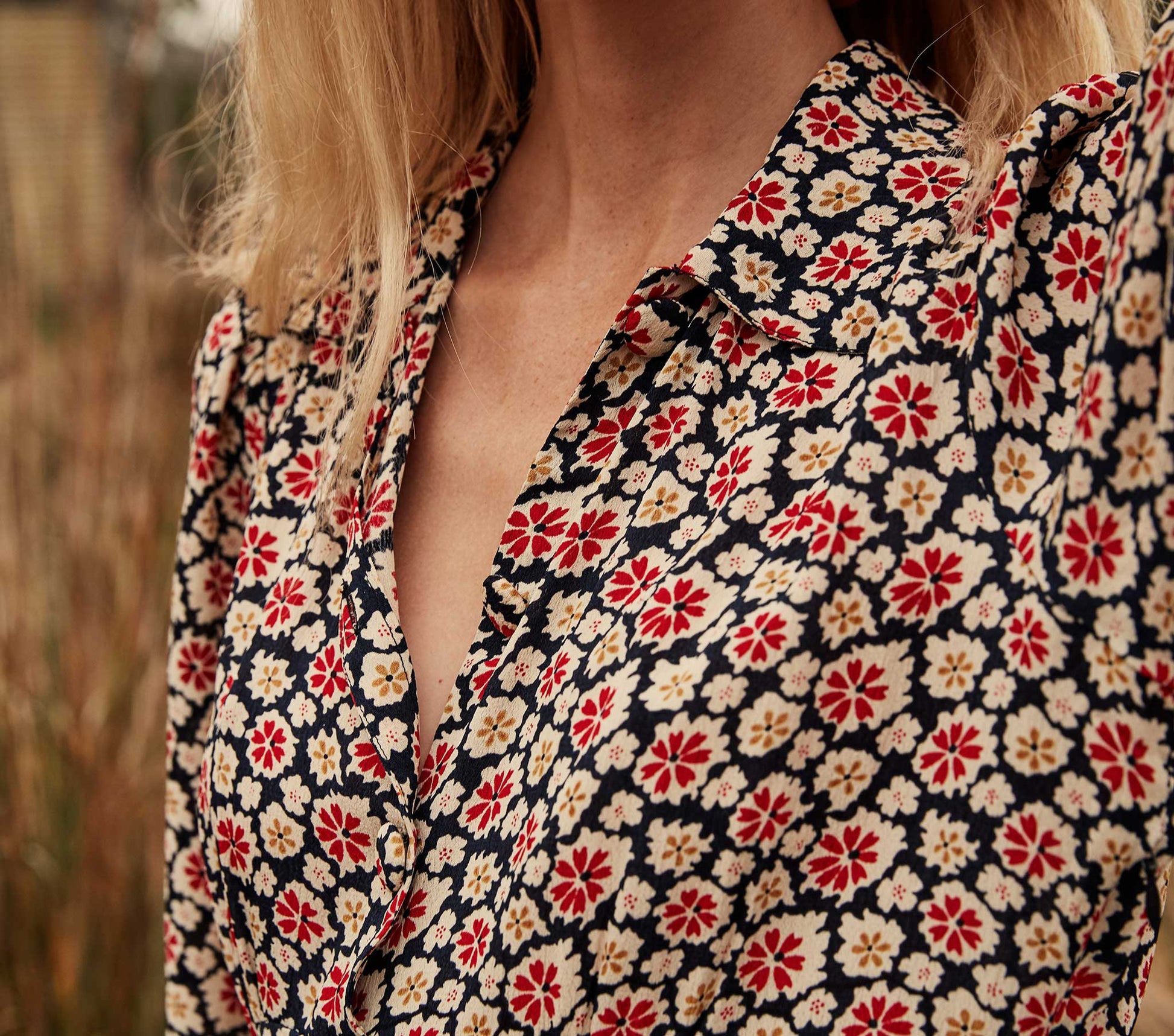 HMD -- ELIOT DRESS -- NAVY BELLFLOWER BLOSSOM view 9
