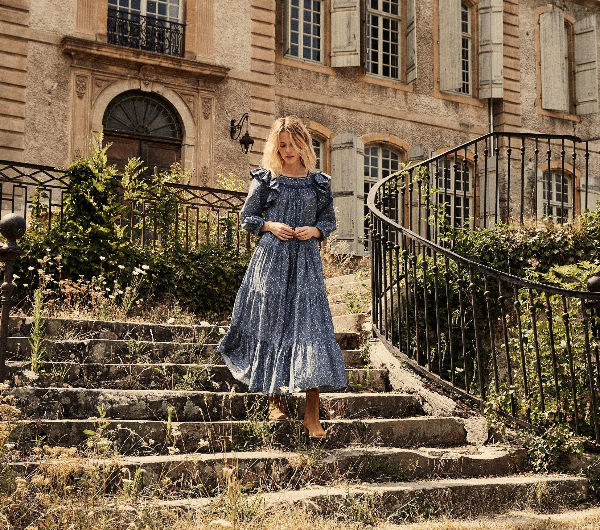 HMD -- GABLES DRESS -- MIDBLUE CALIFORNIA WILDFLOWER view 7
