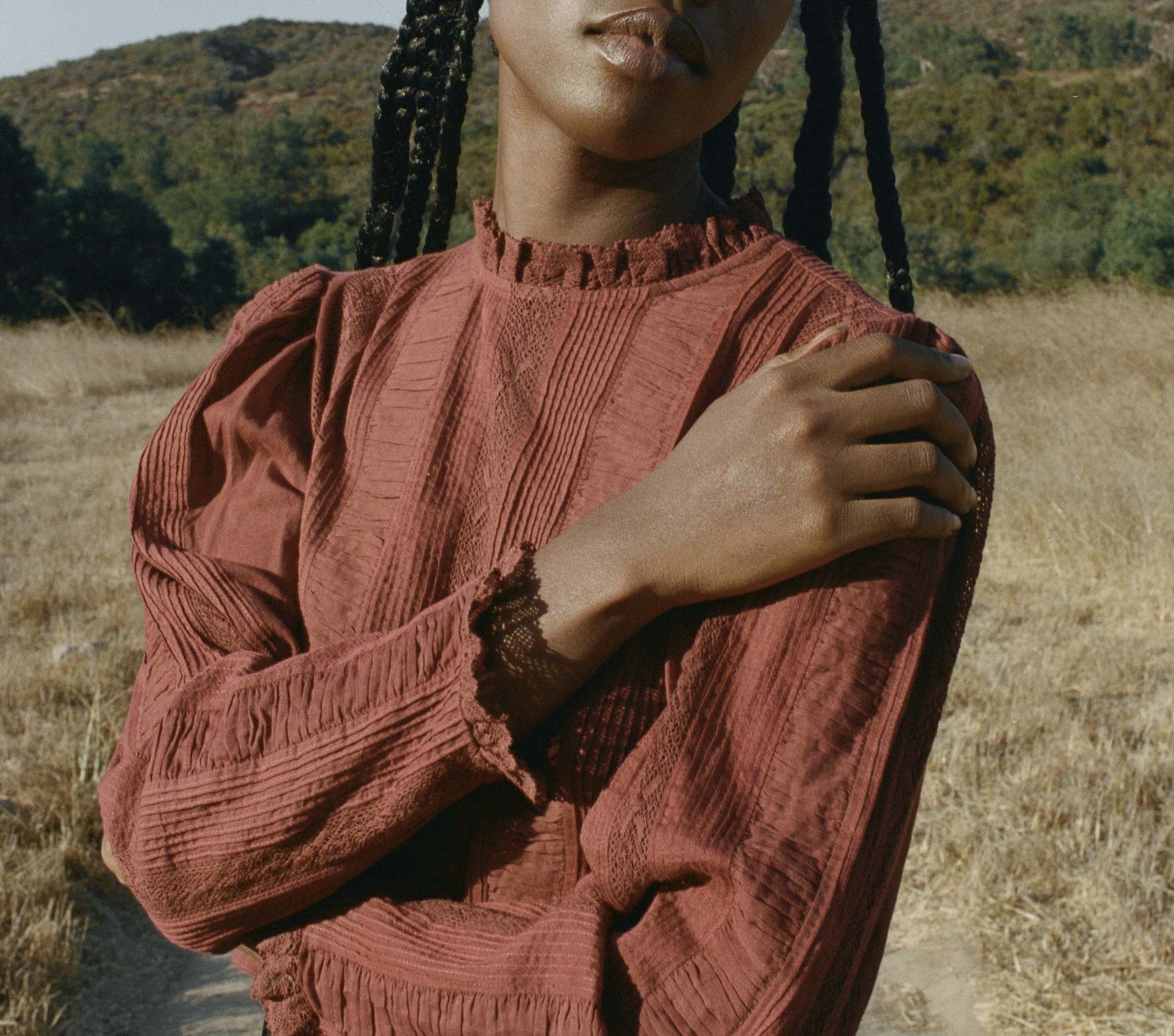 HMD -- HELOISE TOP -- BURNT HENNA