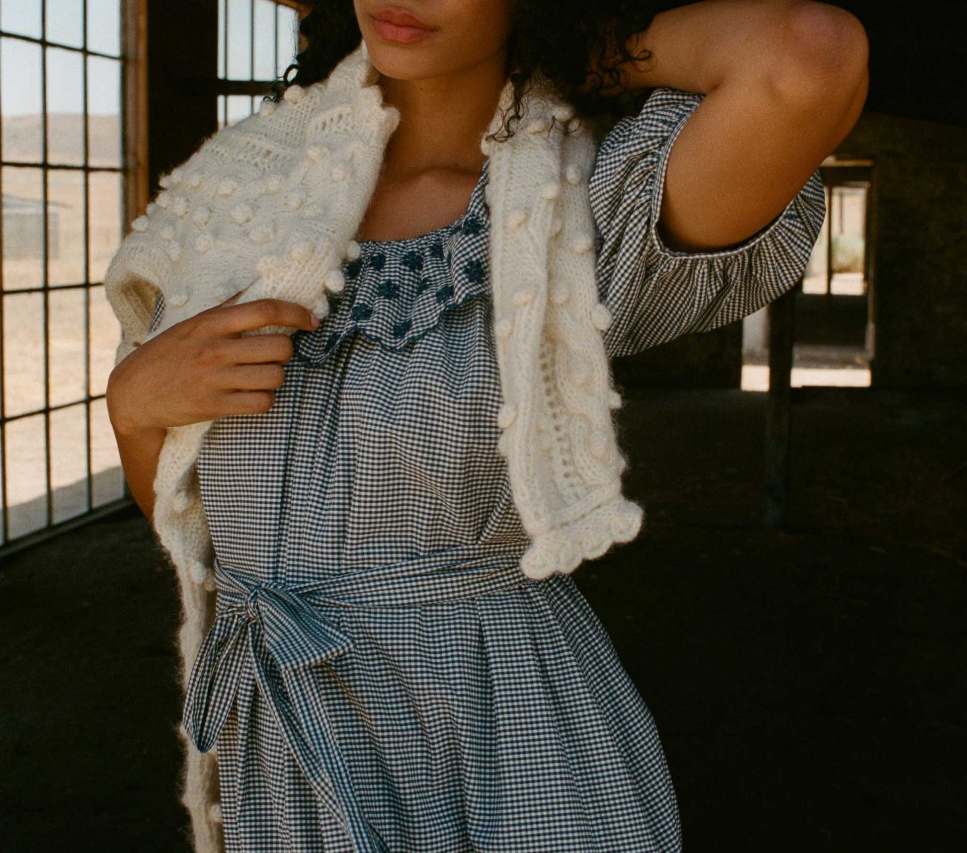 HMD -- HILL DRESS -- AZURE PARIS GINGHAM view 6