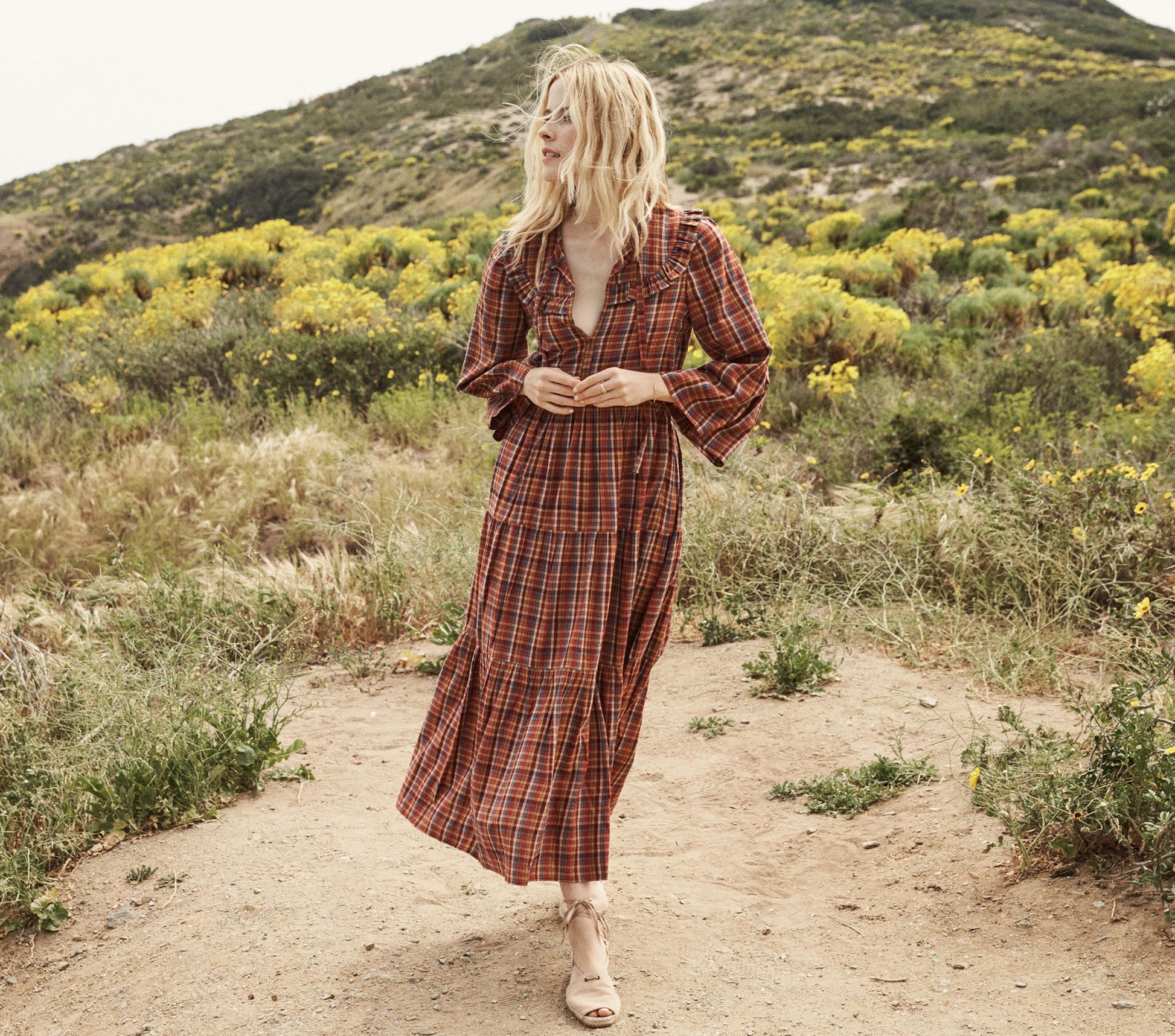 HMD -- HONEY DRESS -- BLUE AUTUMN PLAID view 4
