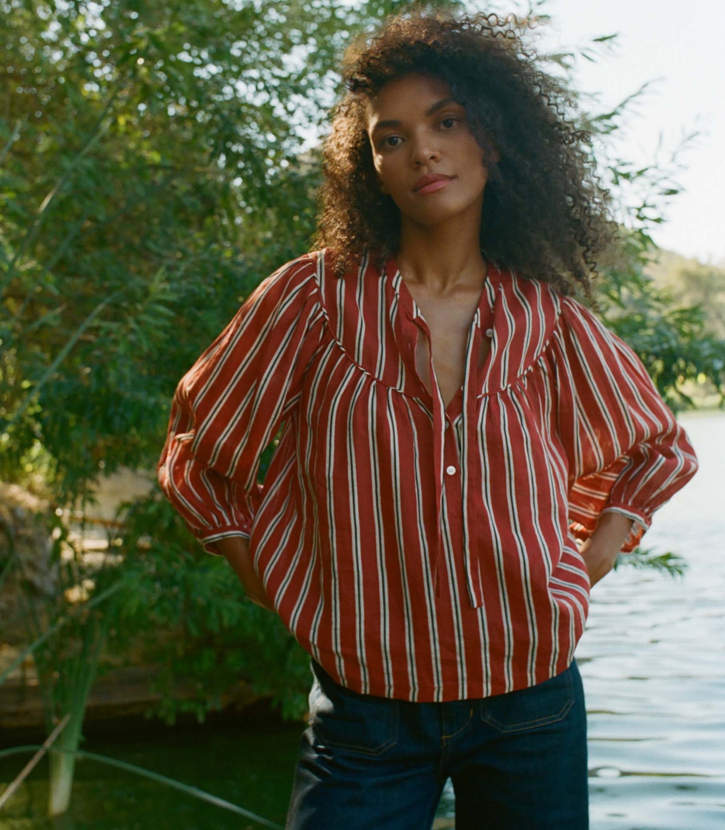 HMD -- IMANI TOP -- MONACO STRIPE