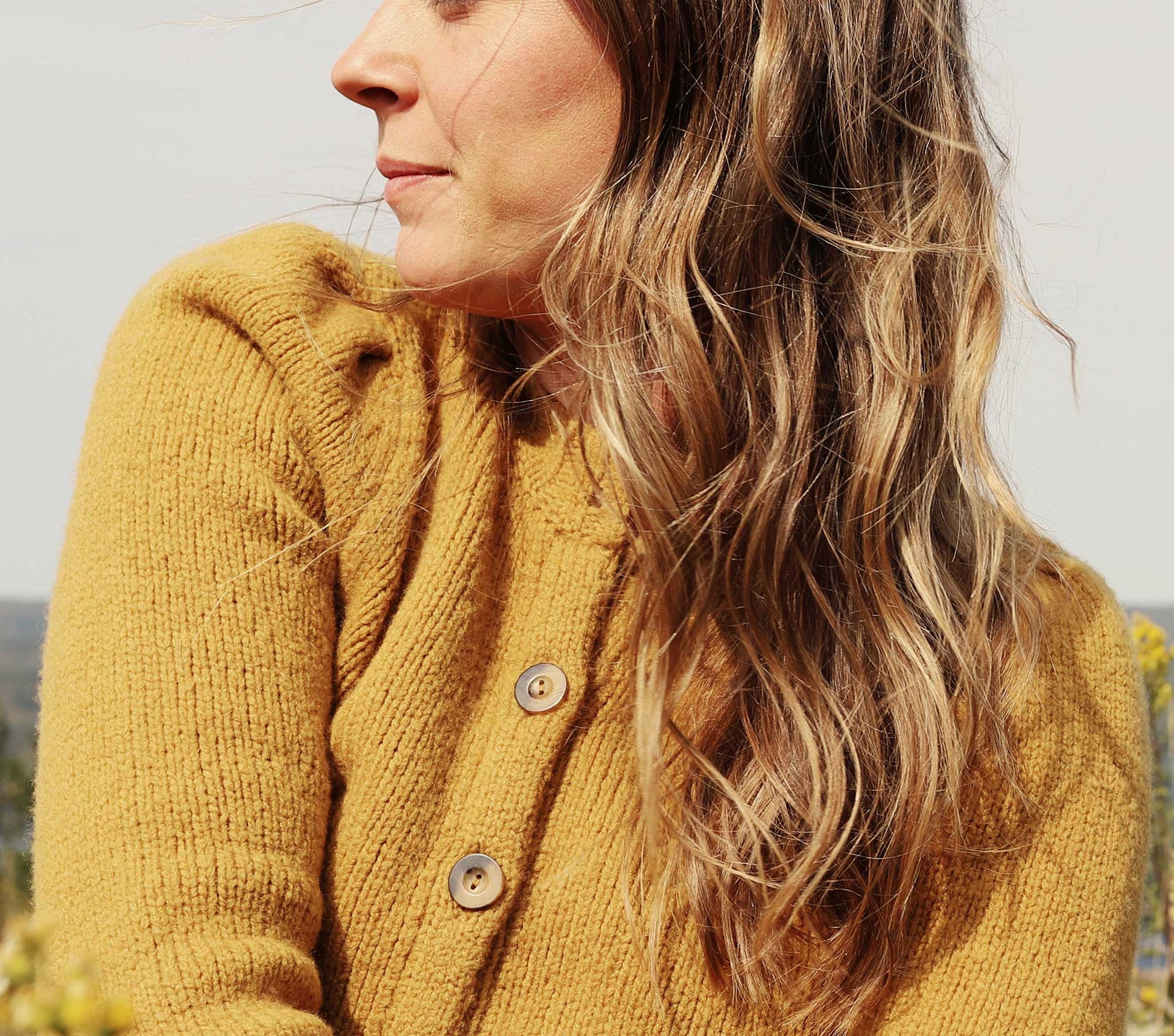 HMD -- RISETTE CARDIGAN SWEATER -- MUSTARD view 5
