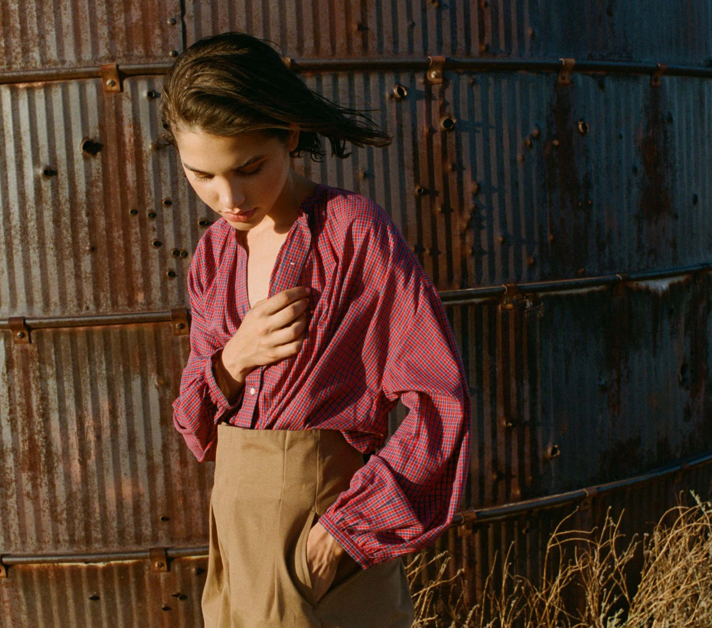 HMD -- THE JANE BLOUSE -- ROSSENDALE VALLEY PLAID