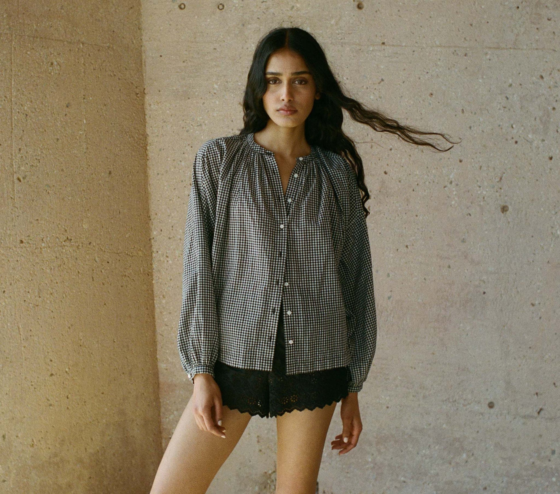HMD -- THE JANE BLOUSE -- LA MADDALENA GINGHAM view 3
