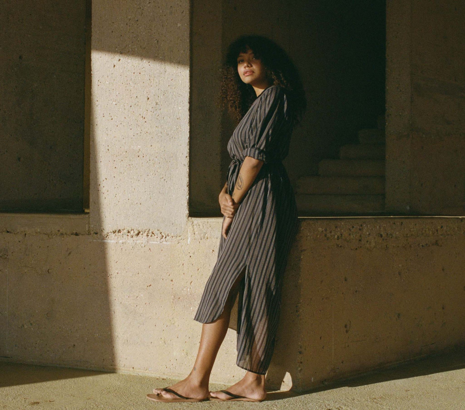 HMD -- JUNCO DRESS -- SORRENTO STRIPE view 3
